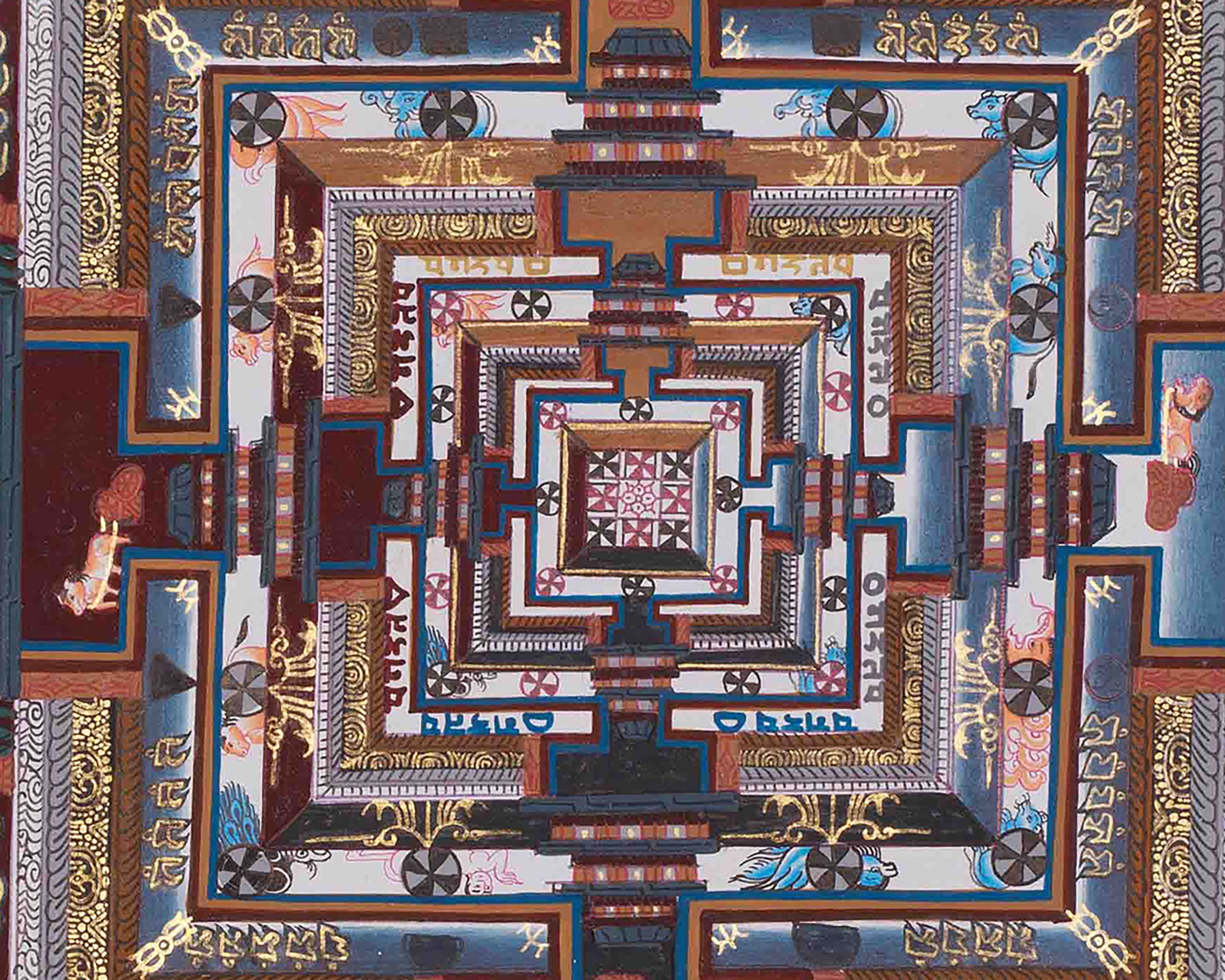 Traditional Thangka Of Kalachakra Mandala | Symbol Of Wisdom, Harmony, and Enlightenment | Meditation & Spiritual Altar