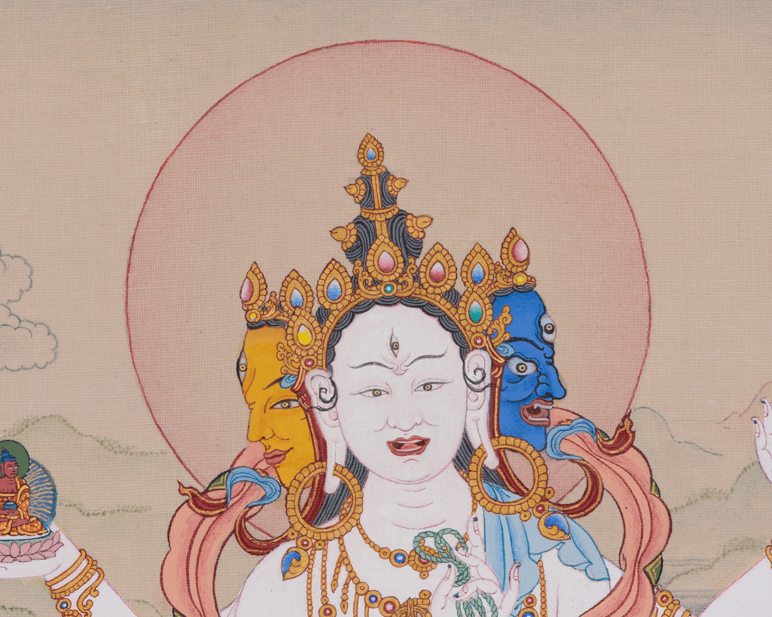 Goddess Namgyalma Thangka | Tibetan Longevity Deity