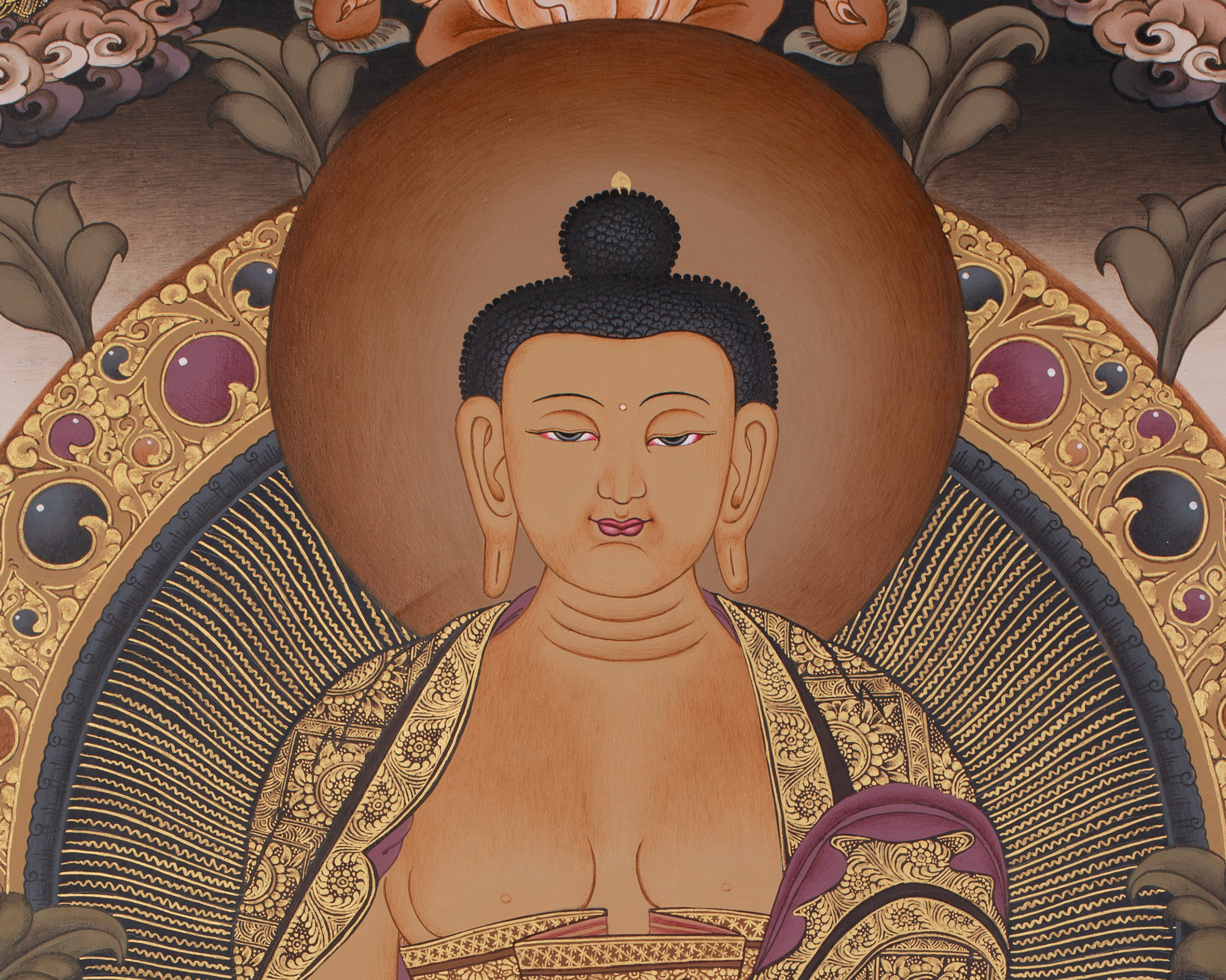 Shakyamuni Buddha Meditation Thangka | Timeless Buddhist Art of Inner Peace and Awakening