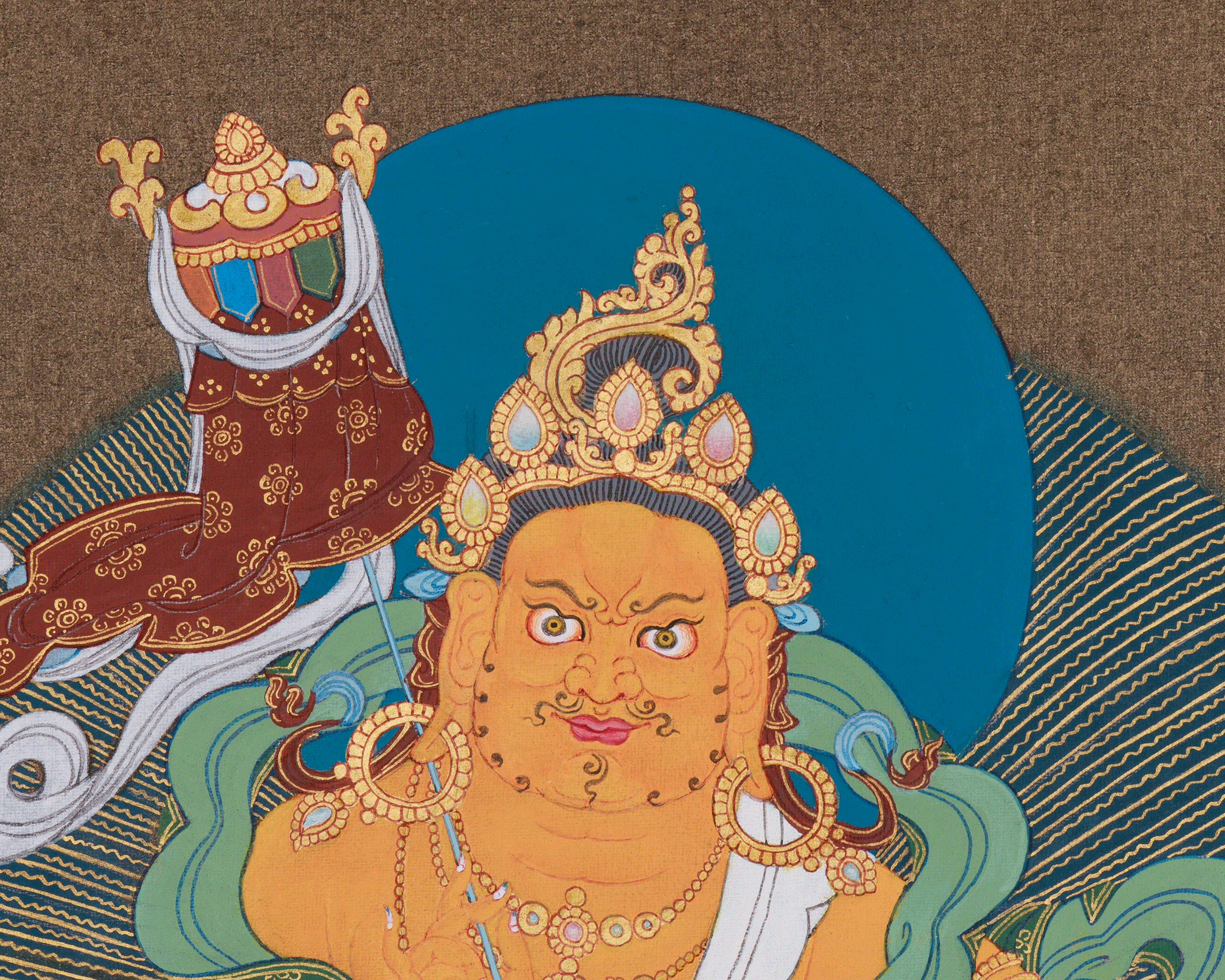 Namtoshe Buddha Thangka | Featuring Dzambhala and Vasundhara