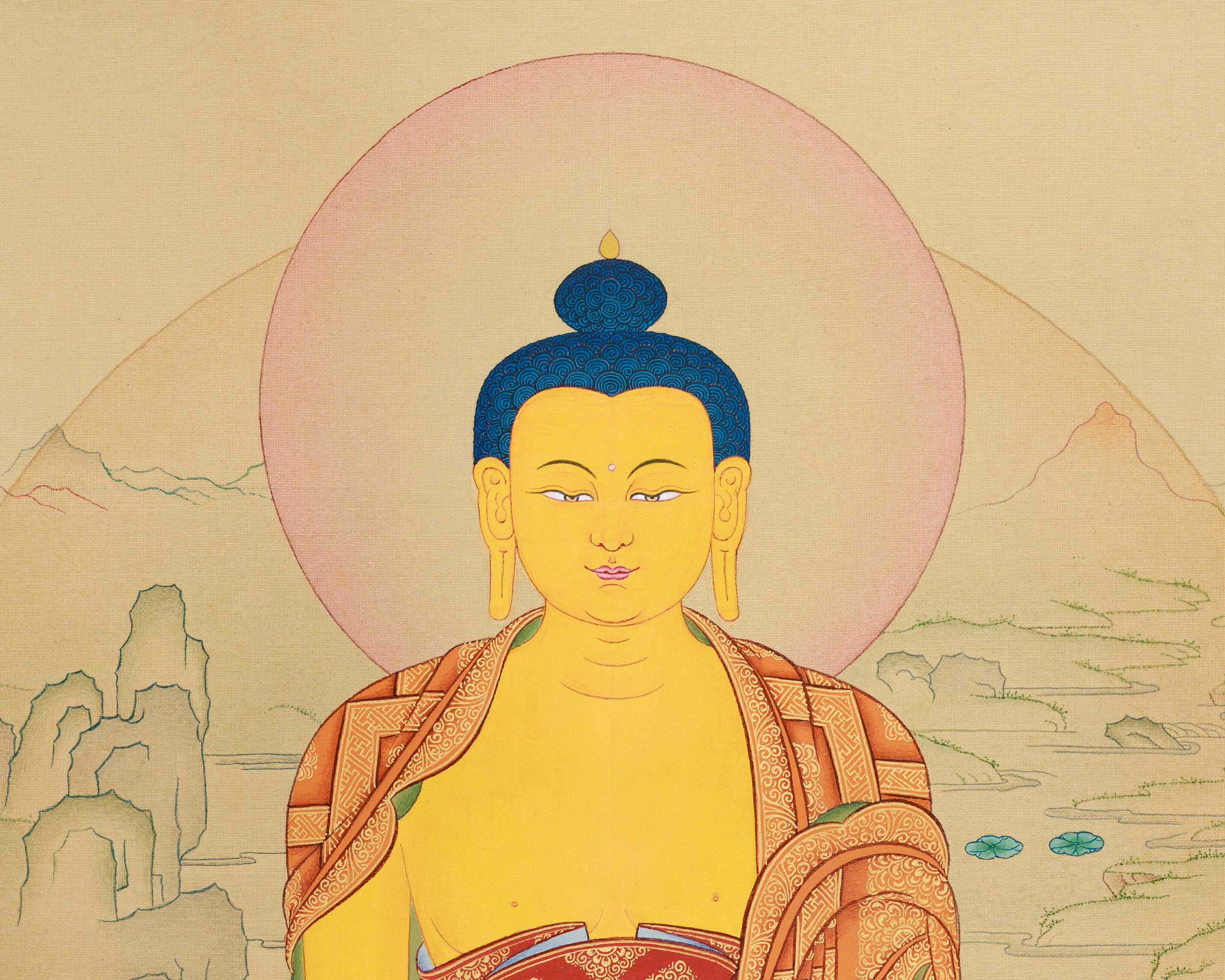 Historical Shakyamuni Buddha Painting | The Enlightened One’s Journey to Awakening