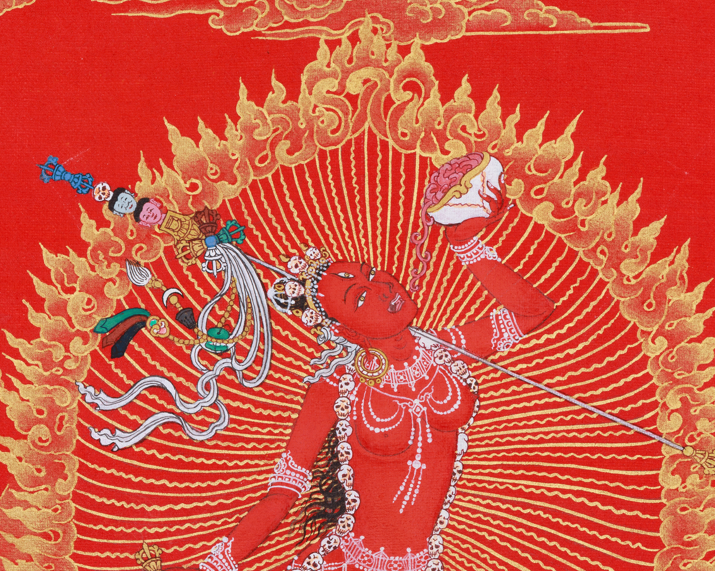 Tantric Goddess Vajrayogini Thangka | The Divine Powerful Red Yogini