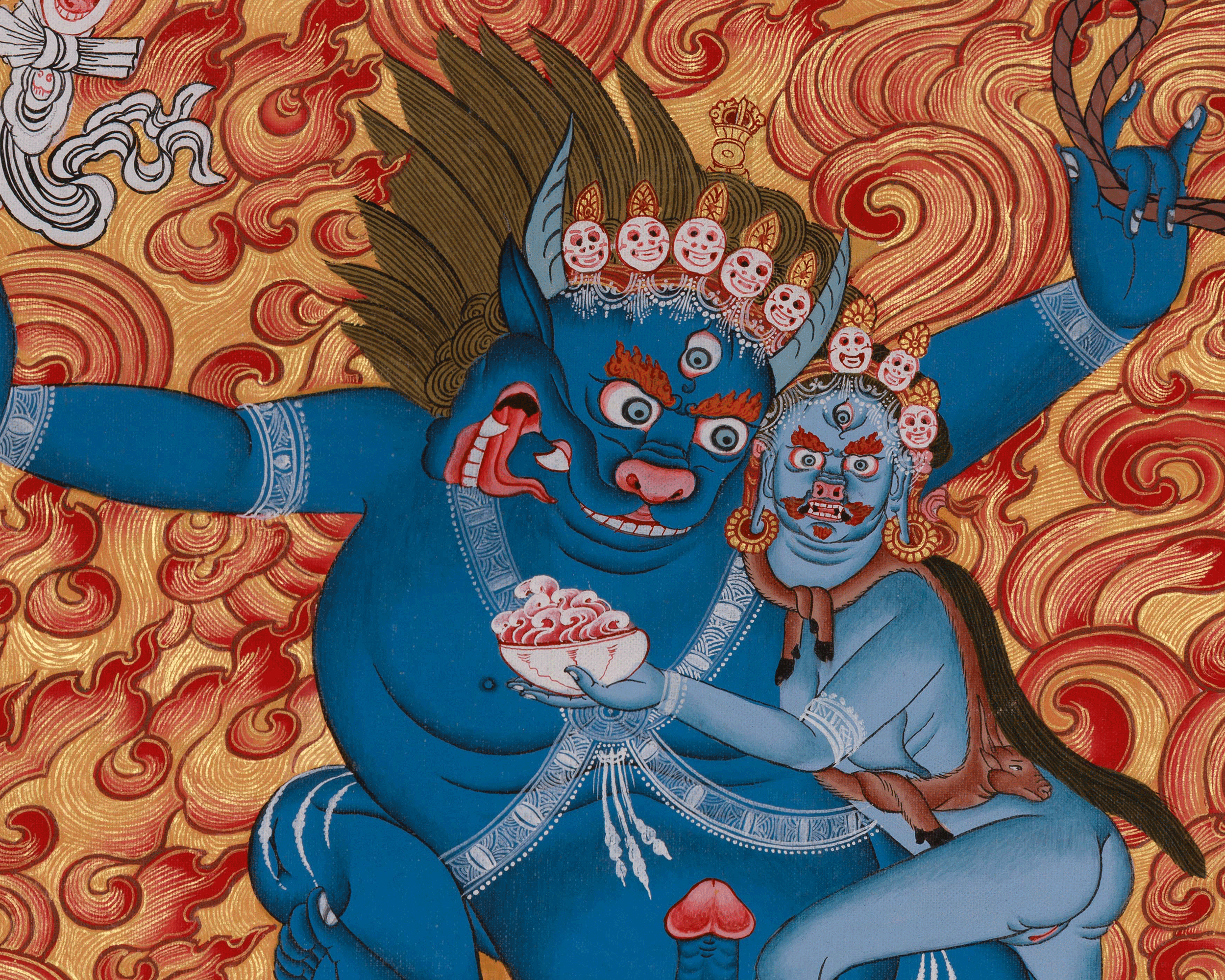 Yama Dharmaraja Thangka | Tibetan Buddhist Wrathful Deity Art