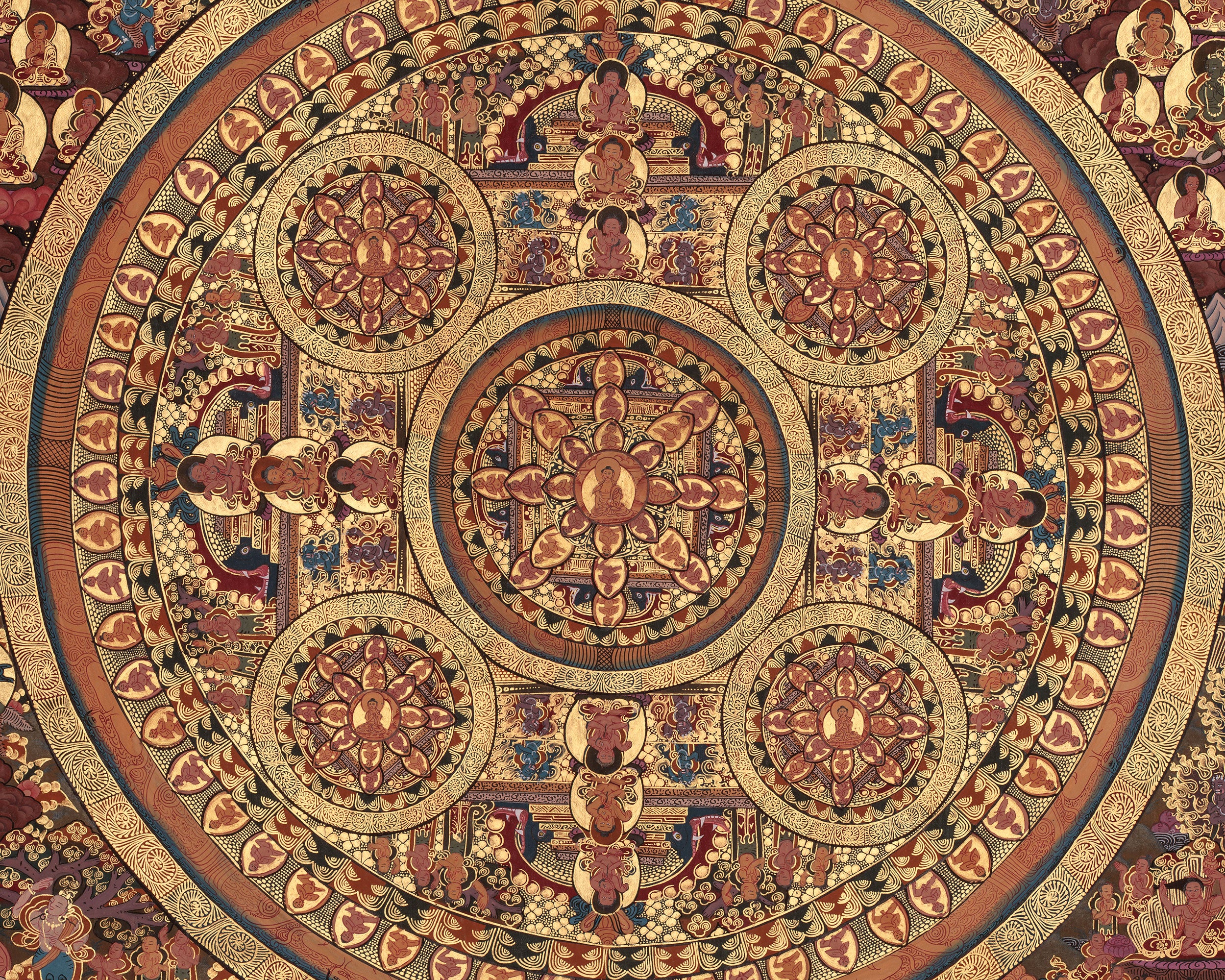 Buddha Mandala Himalayan Art | Sacred Thangka | Home Decor