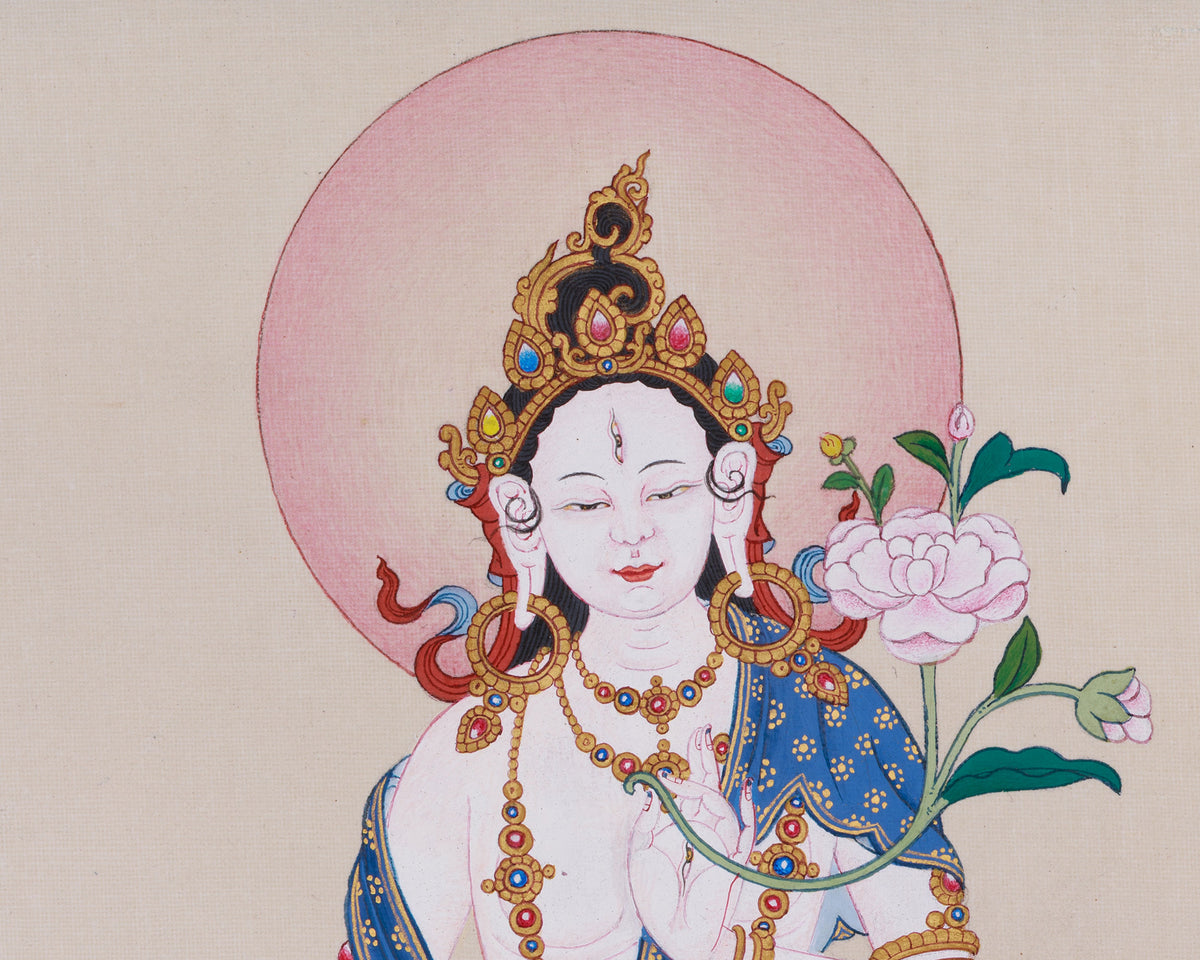 Sacred Longevity Deity, White Tara | Goddess of Healing and Spiritual Protection
