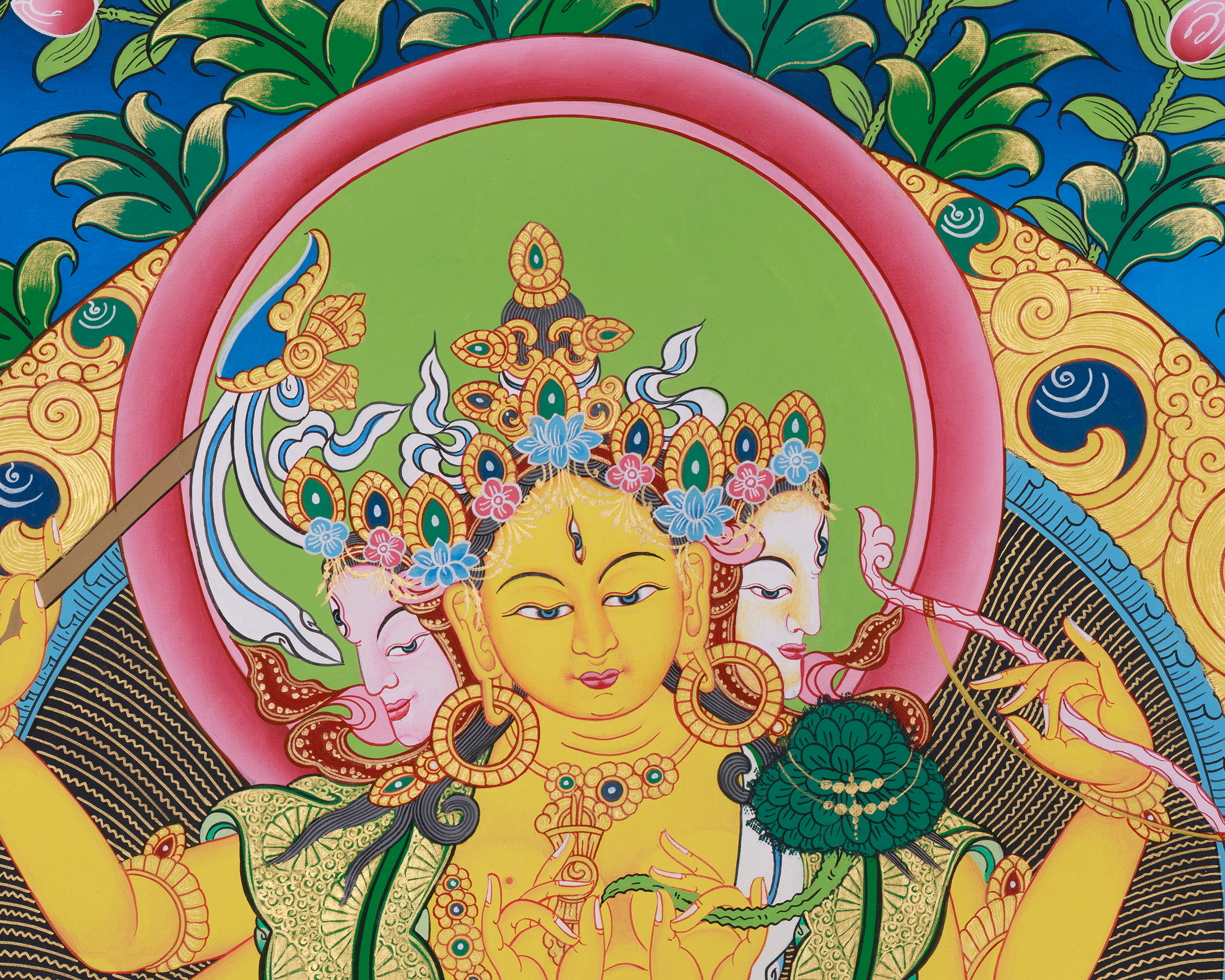 Traditional Thangka of Marichi | Embodiment of Wisdom
