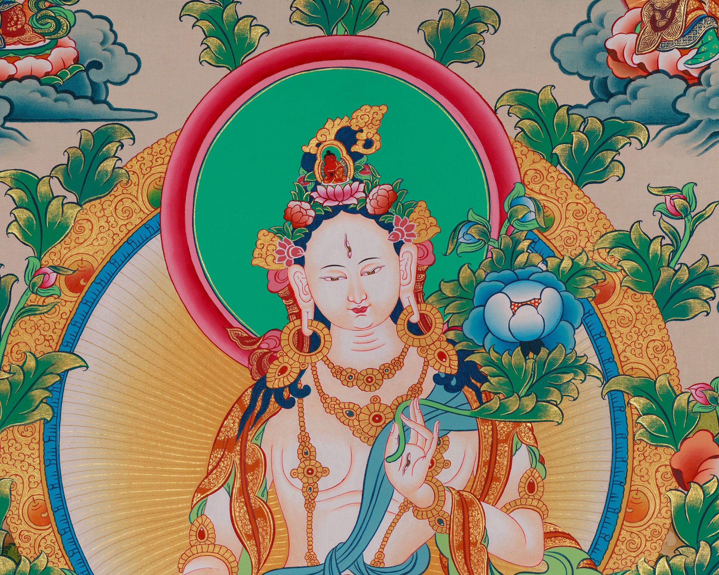 Tibetan Thangka of White Tara | Healing Deity | Sita Tara