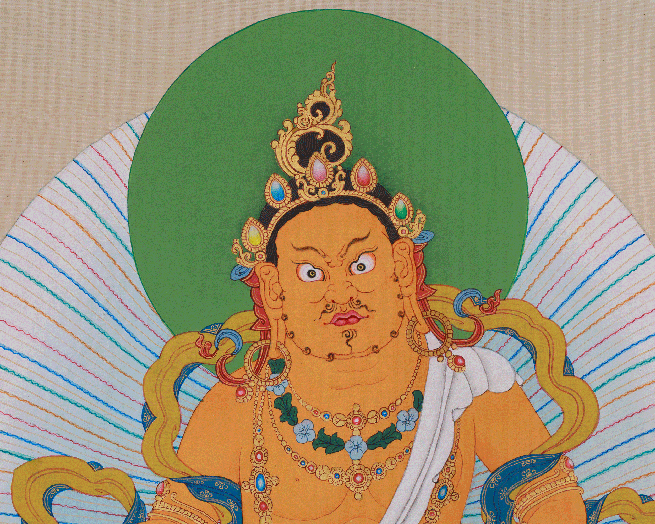 Guardian of Prosperity Dzambhala Thangka | A Sacred Symbol of Wealth and Blessings