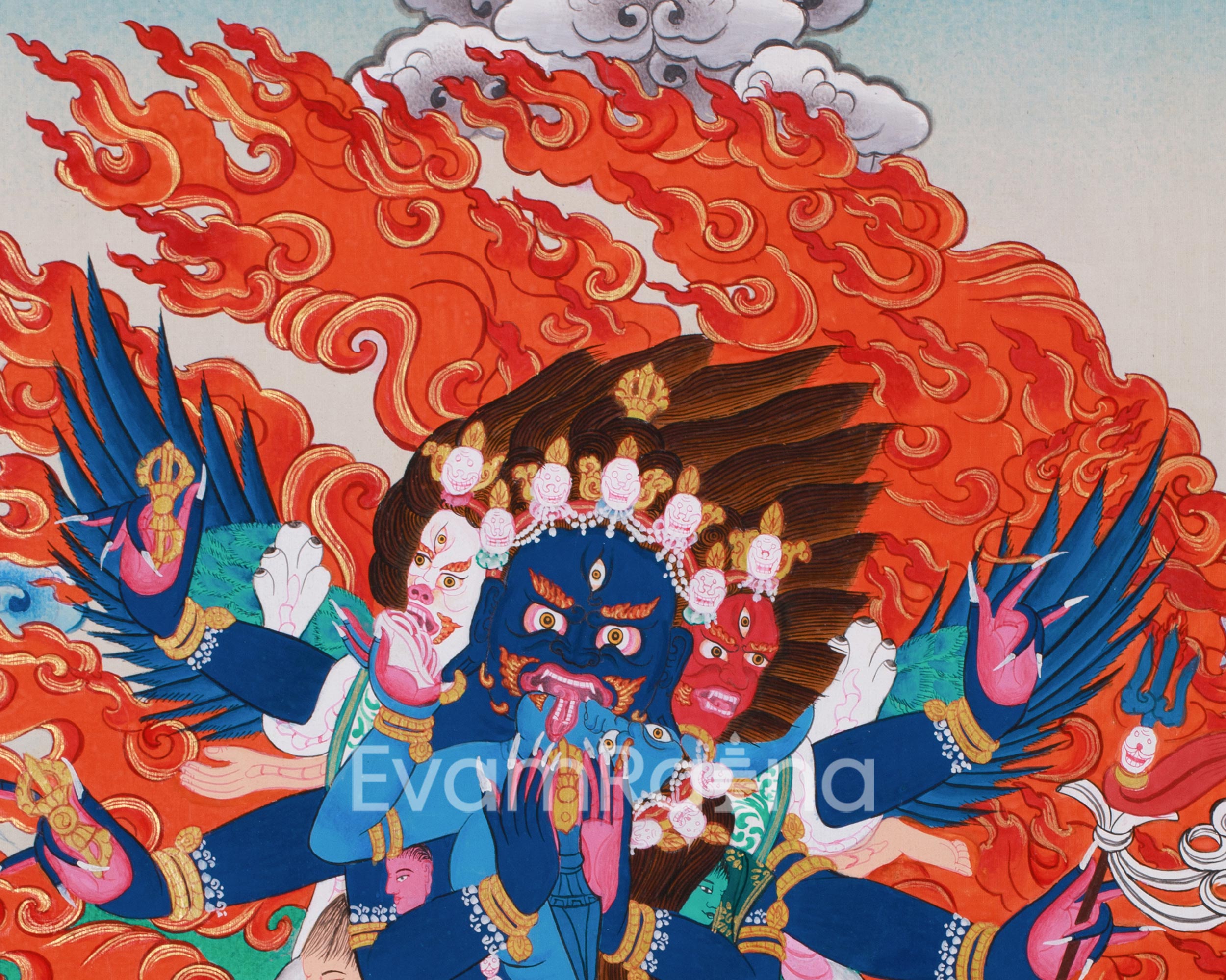 Vajrakilaya Painting | Wrathful Deity of Protection and Transformation