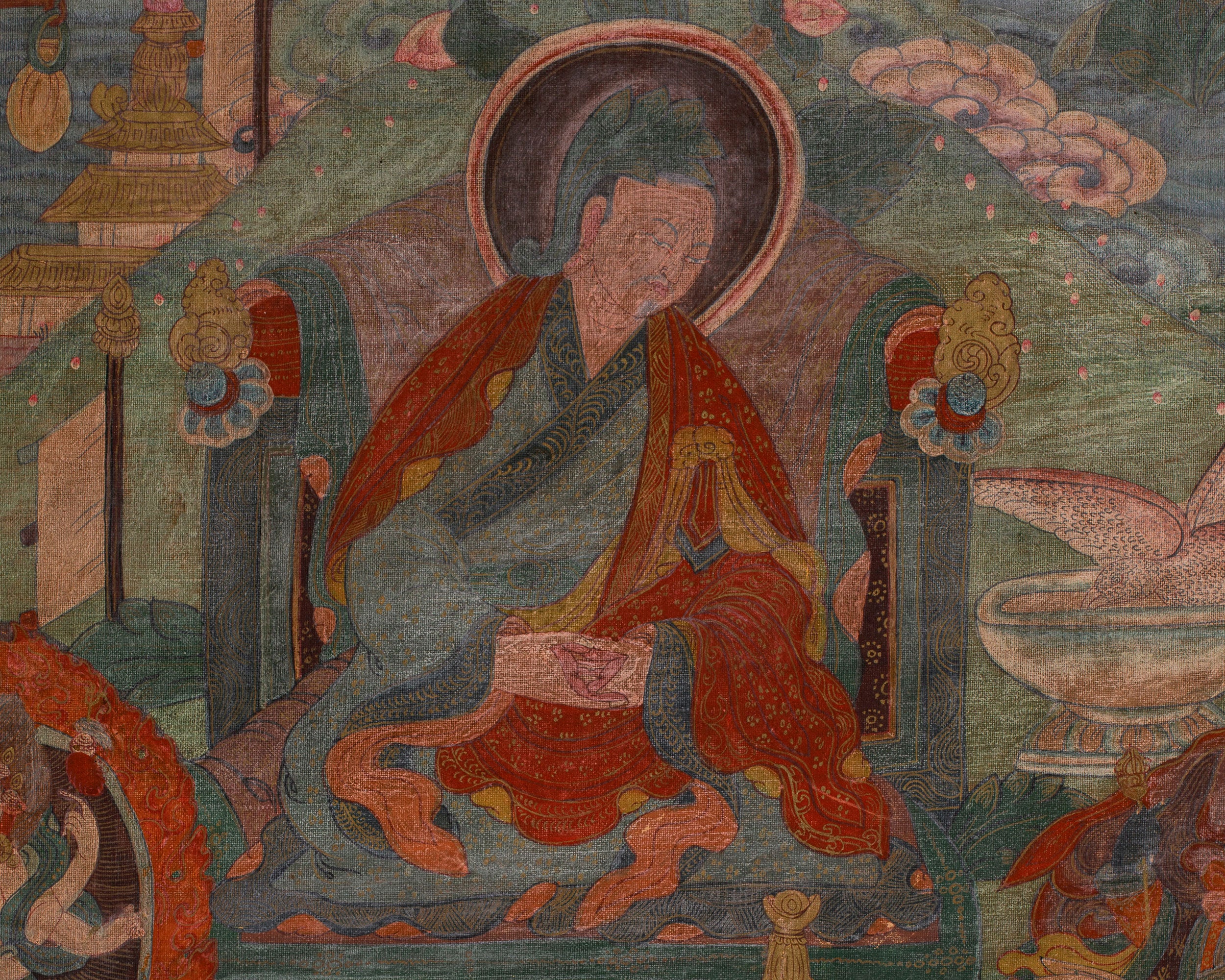 Historic Tibetan Buddhist Masters Artwork | Vintage Collectible