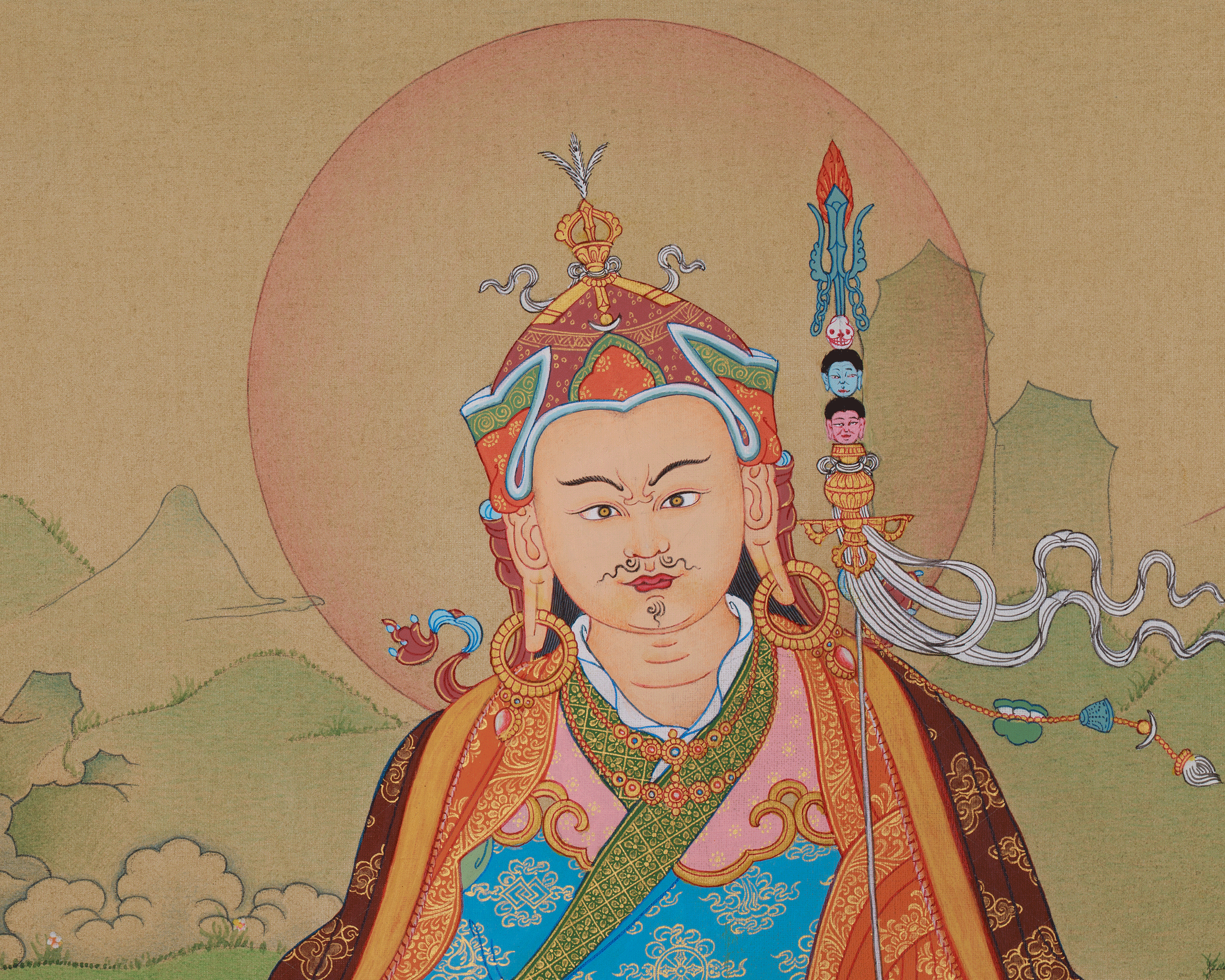 Lotus Born Guru Rinpoche Thangka | An Embodiment of Profound Wisdom