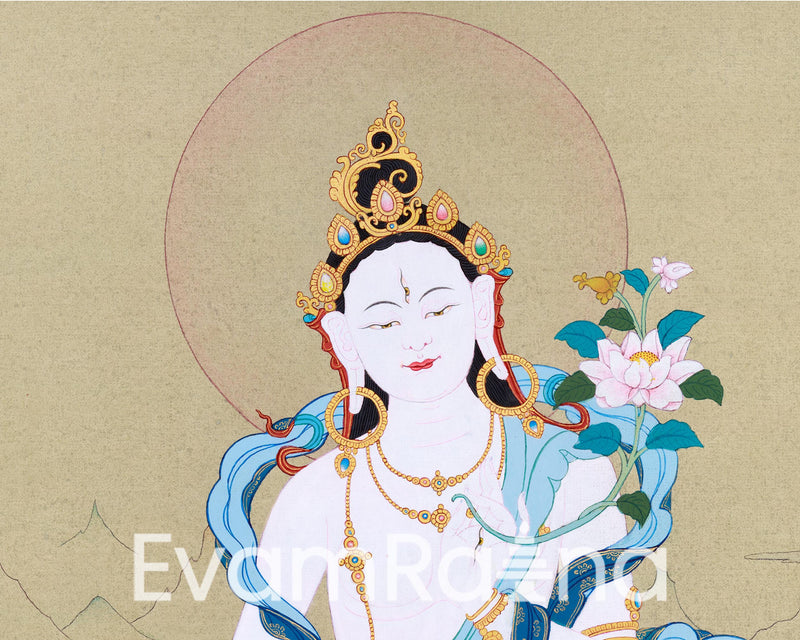 Karma Gadri Thangka of White Tara