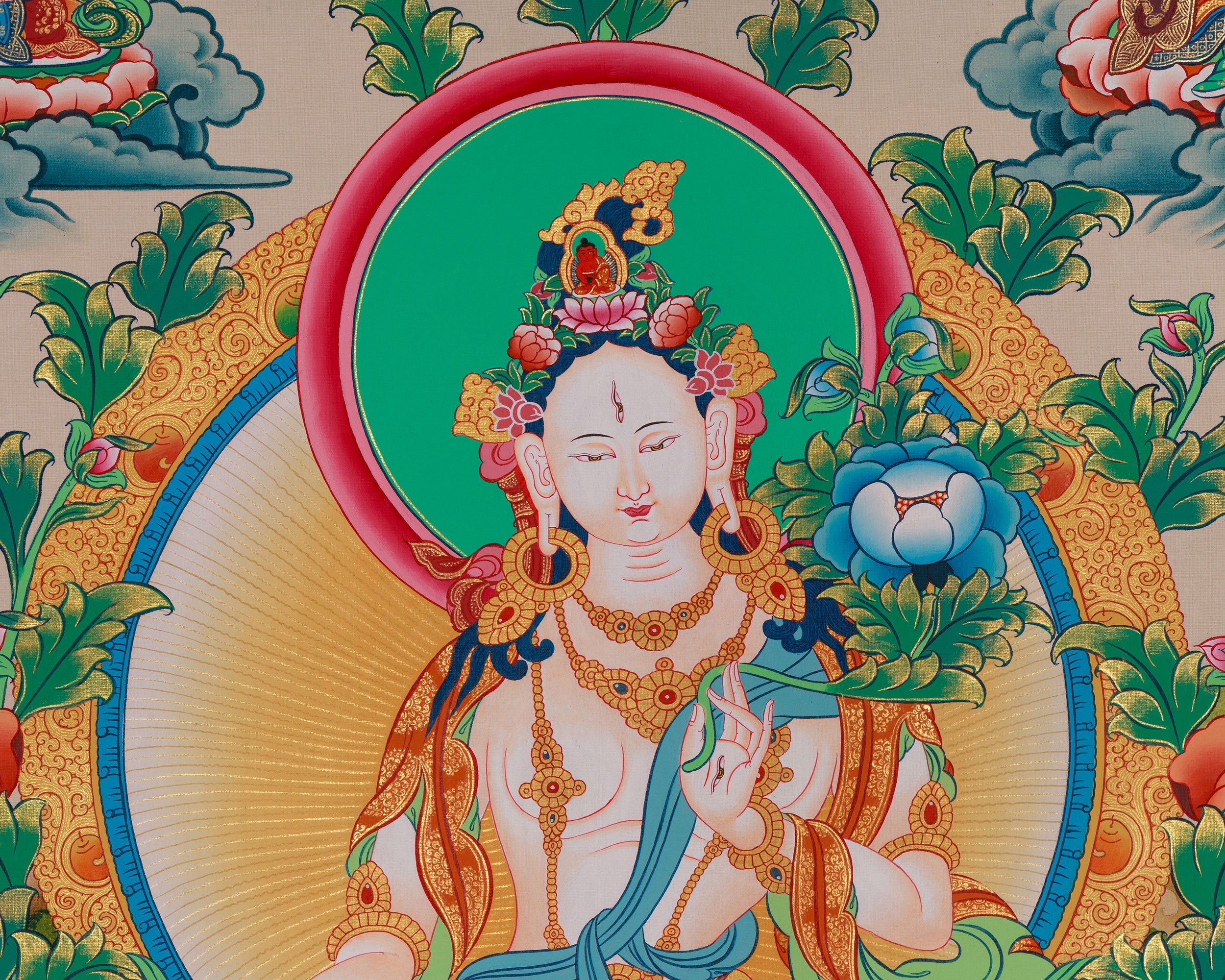 Sacred White Tara Thangka | Healing, Longevity and Compassionate Deity