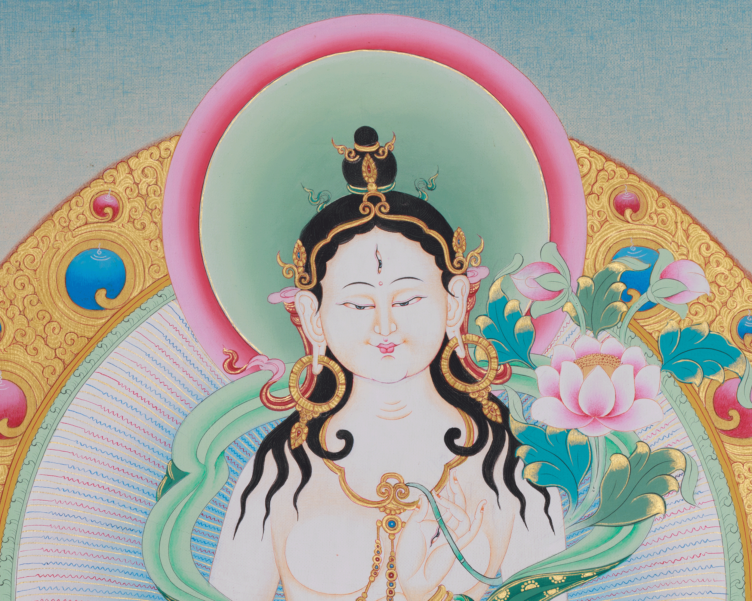 White Tara Sacred Art | Sita Tara | Female Buddha Of Compassion