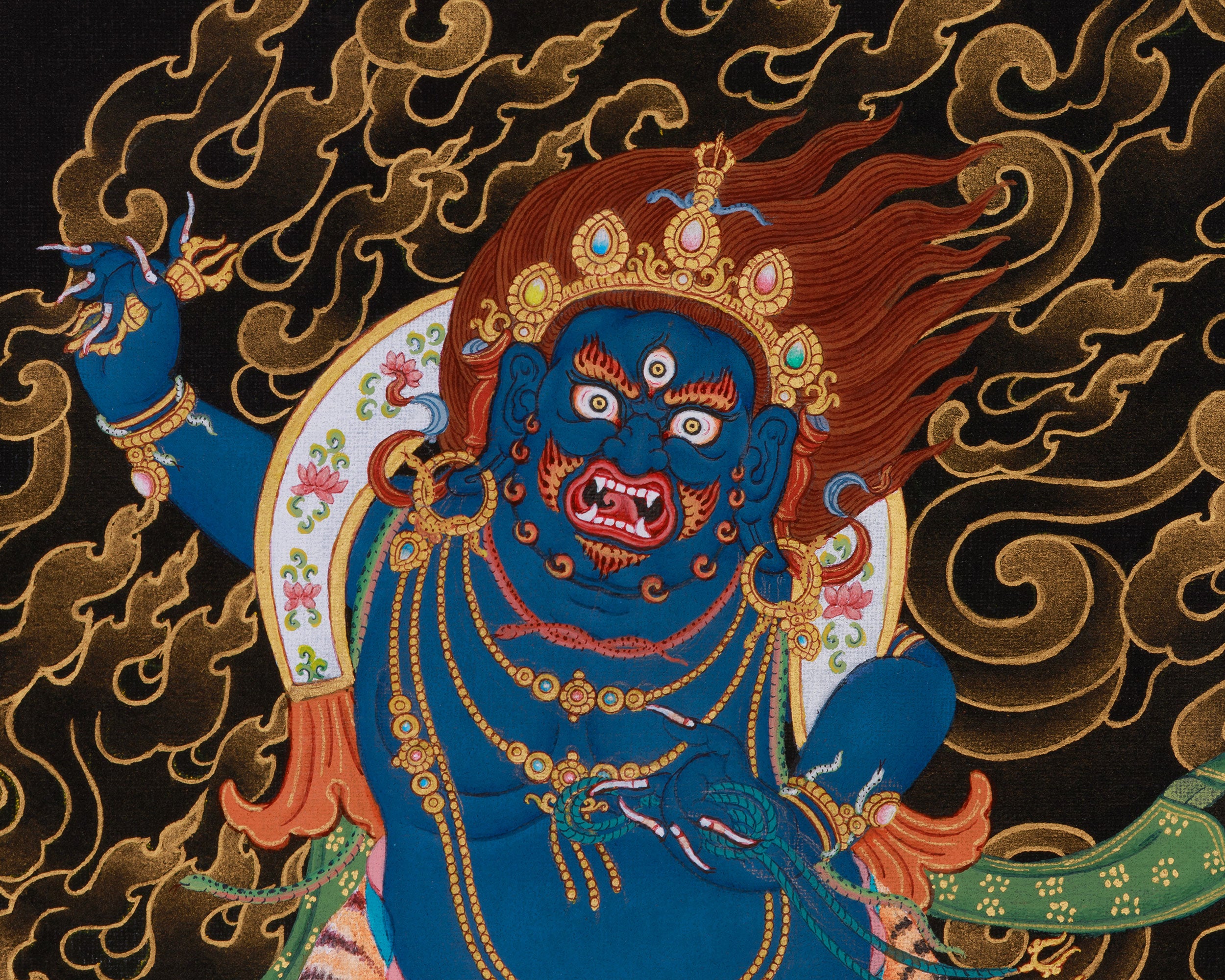 Tibetan Thangka of Vajrapani | The Protector of Wisdom | A Symbol of Strength