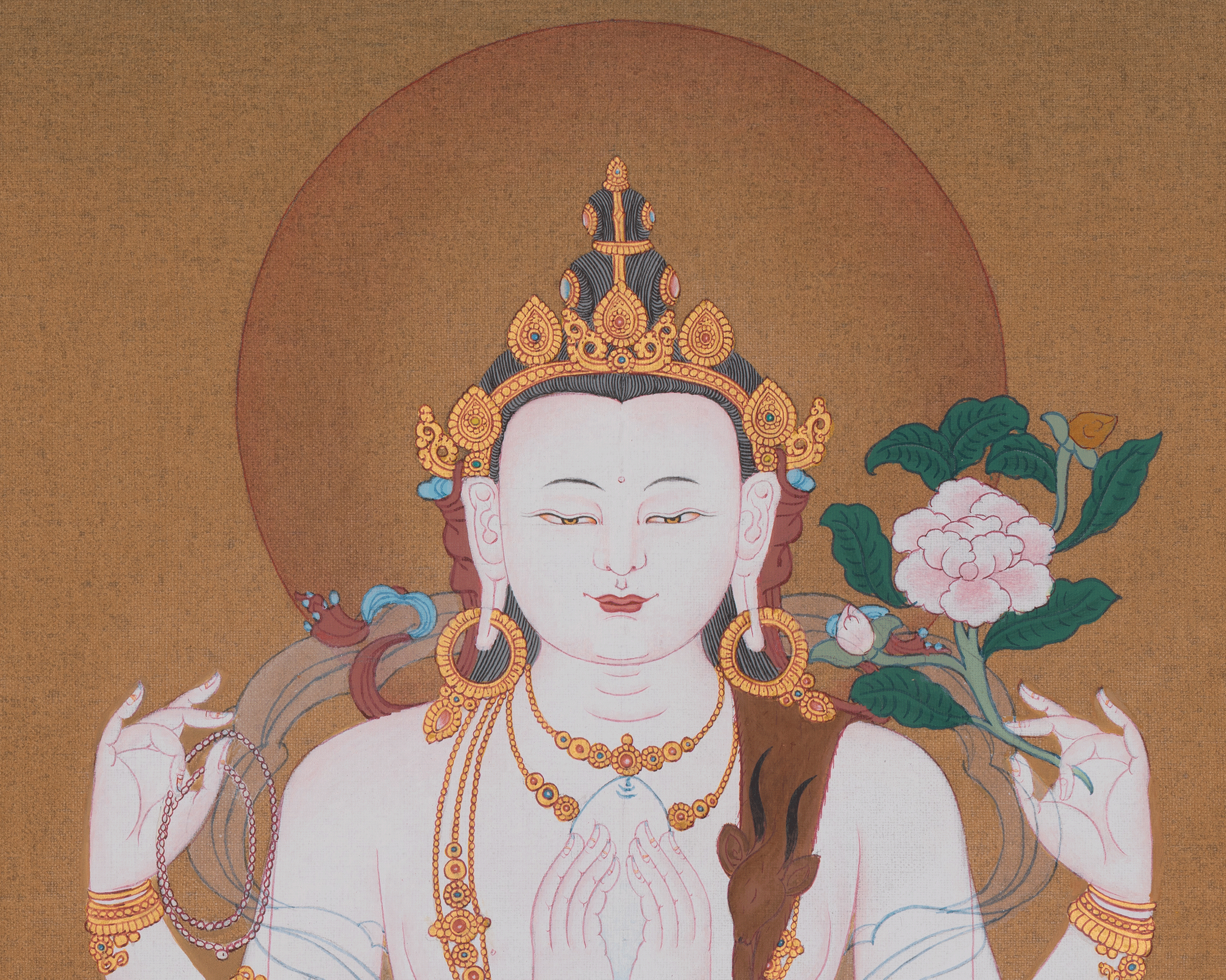 Chenrezig Compassion Buddha Art | Avalokiteshvara Thangka | Sacred Artwork