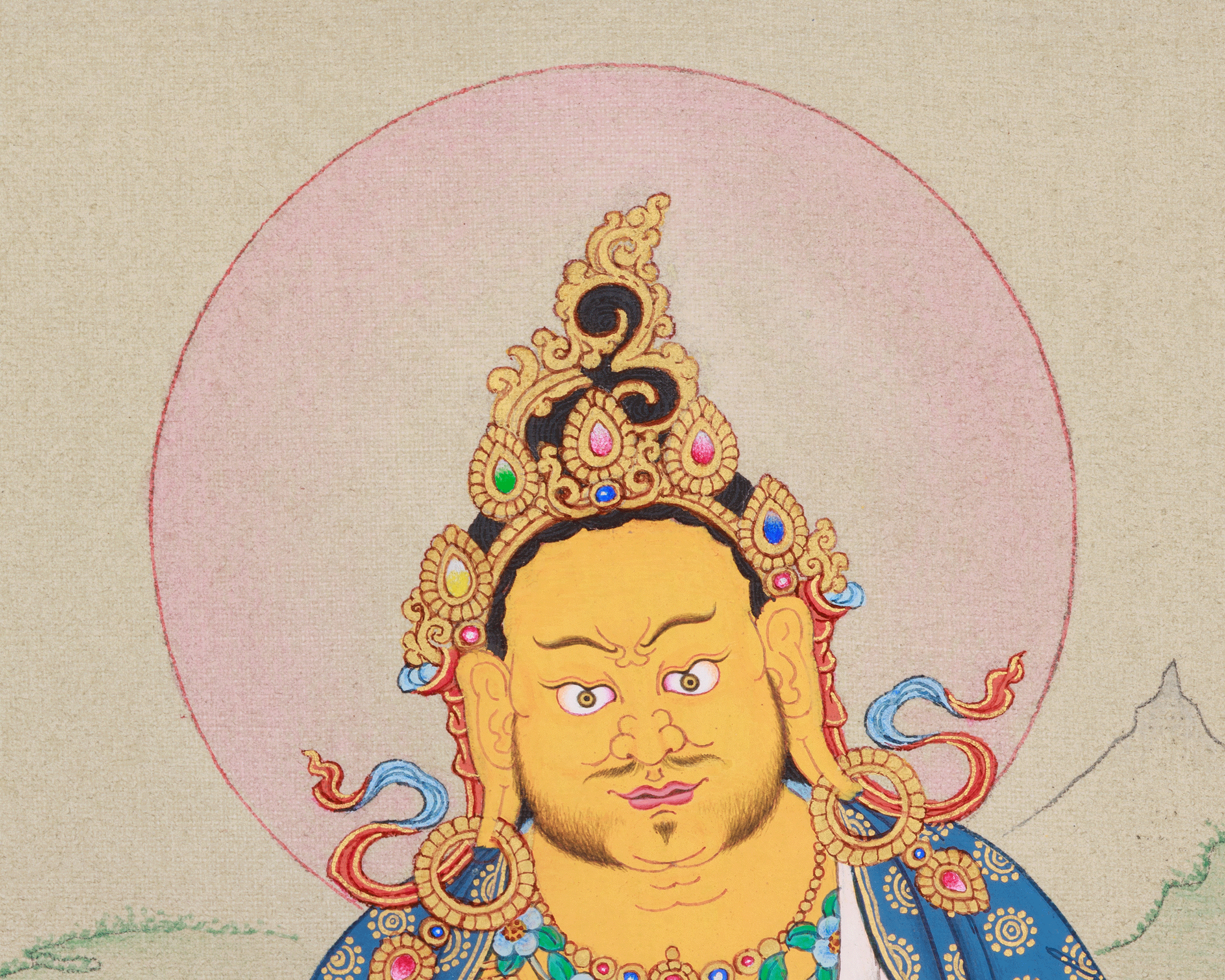 Prosperity Dzambhala Thangka | Buddha of Wealth and Abundance