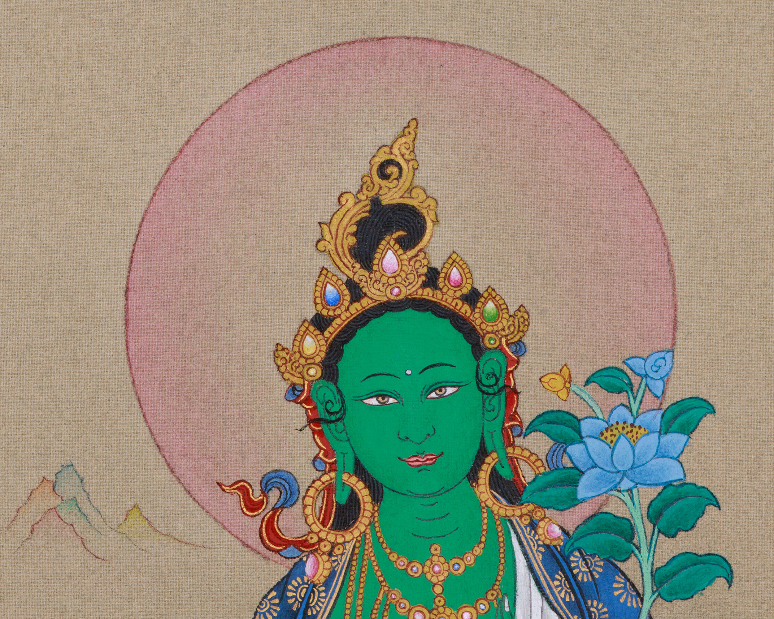 Green Tara Thangka Goddess of Compassion | Mother of Liberation