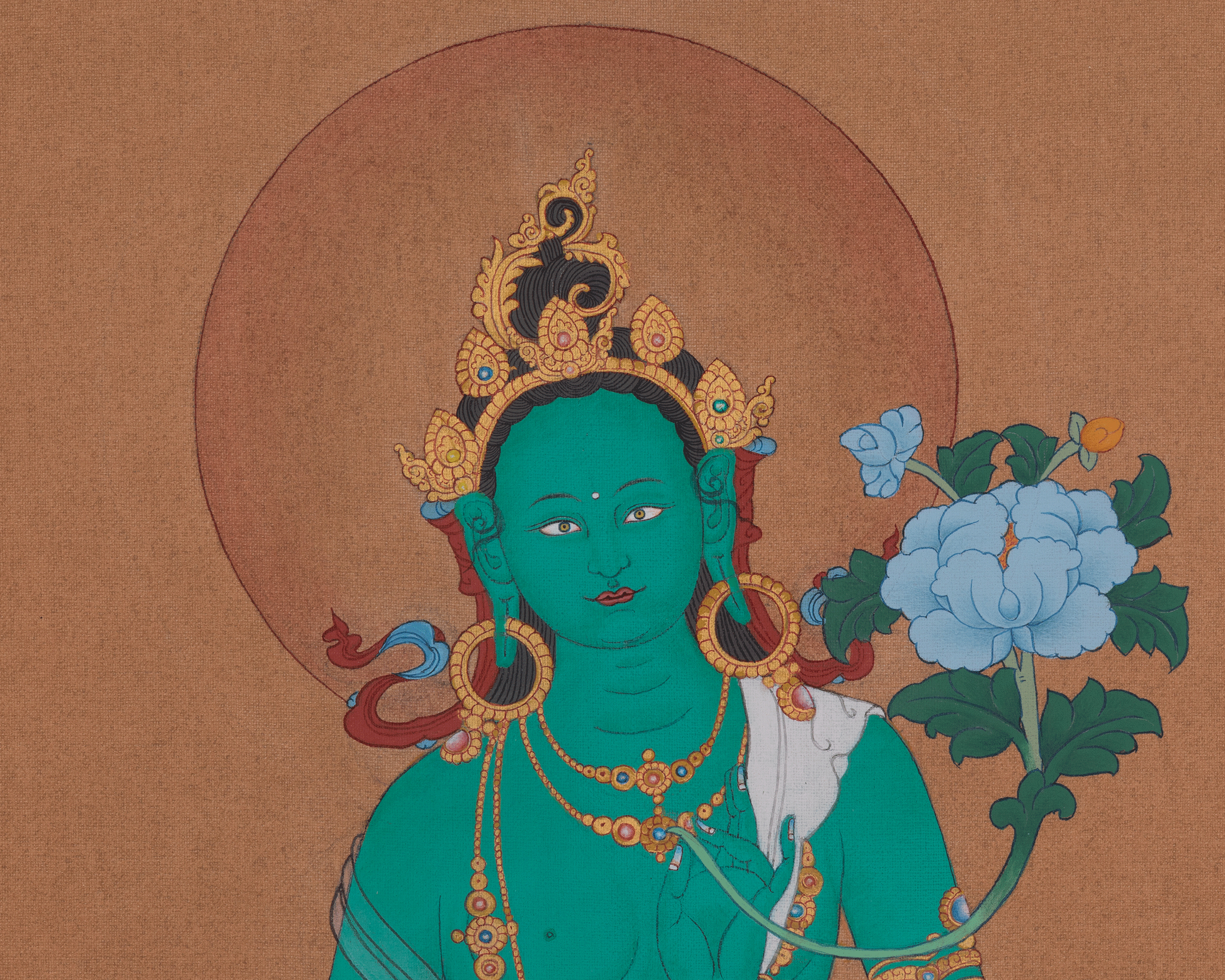 Green Tara Compassion Deity Artwork | Shyama Tara | Mother of Liberation