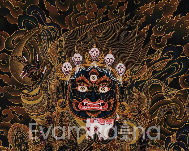 Mahakala Thangka Art | Guardian Deity in Tibetan Buddhism | Wrathful Protector