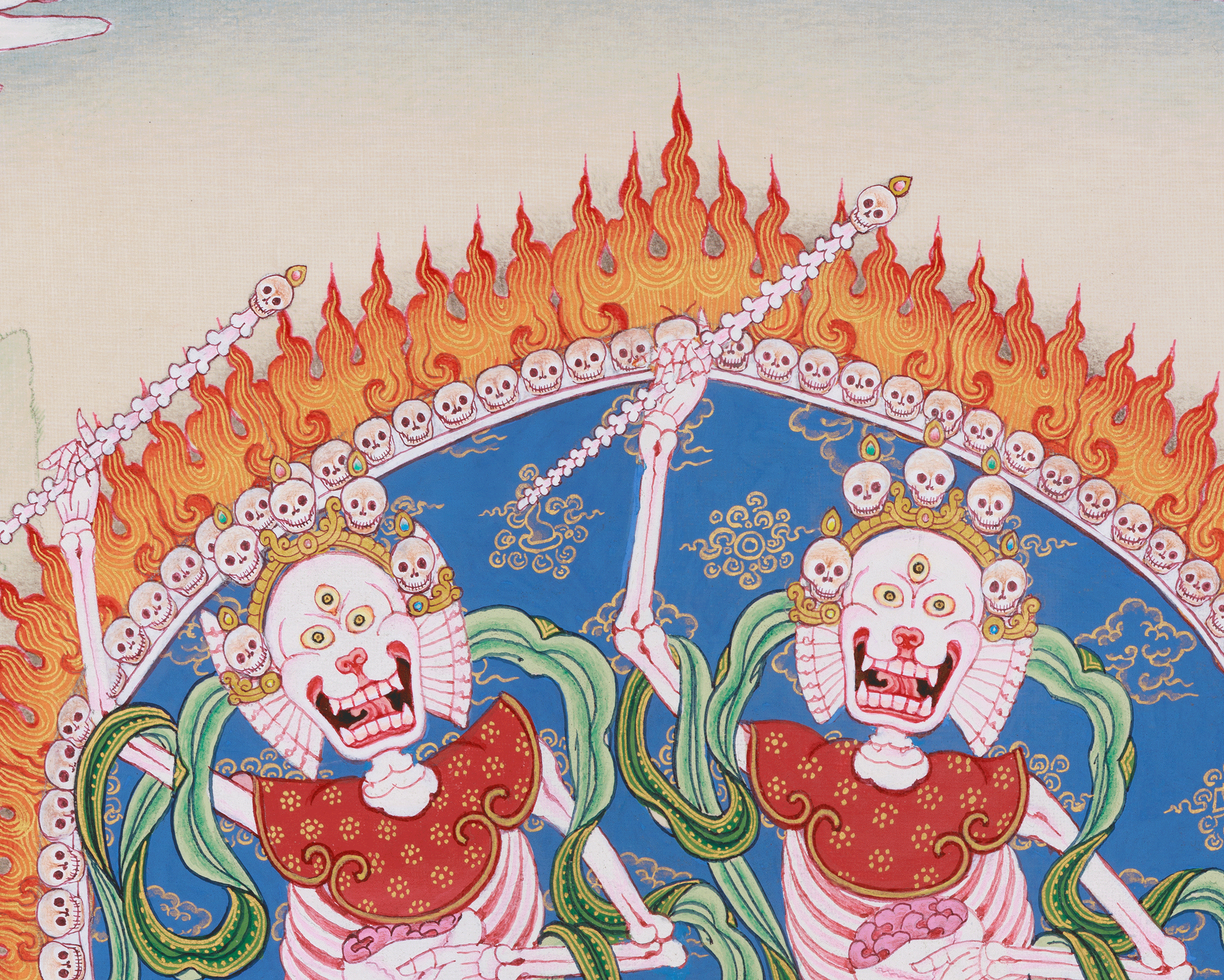 Chitipati Thangka Painting | Lord of the Cemetery