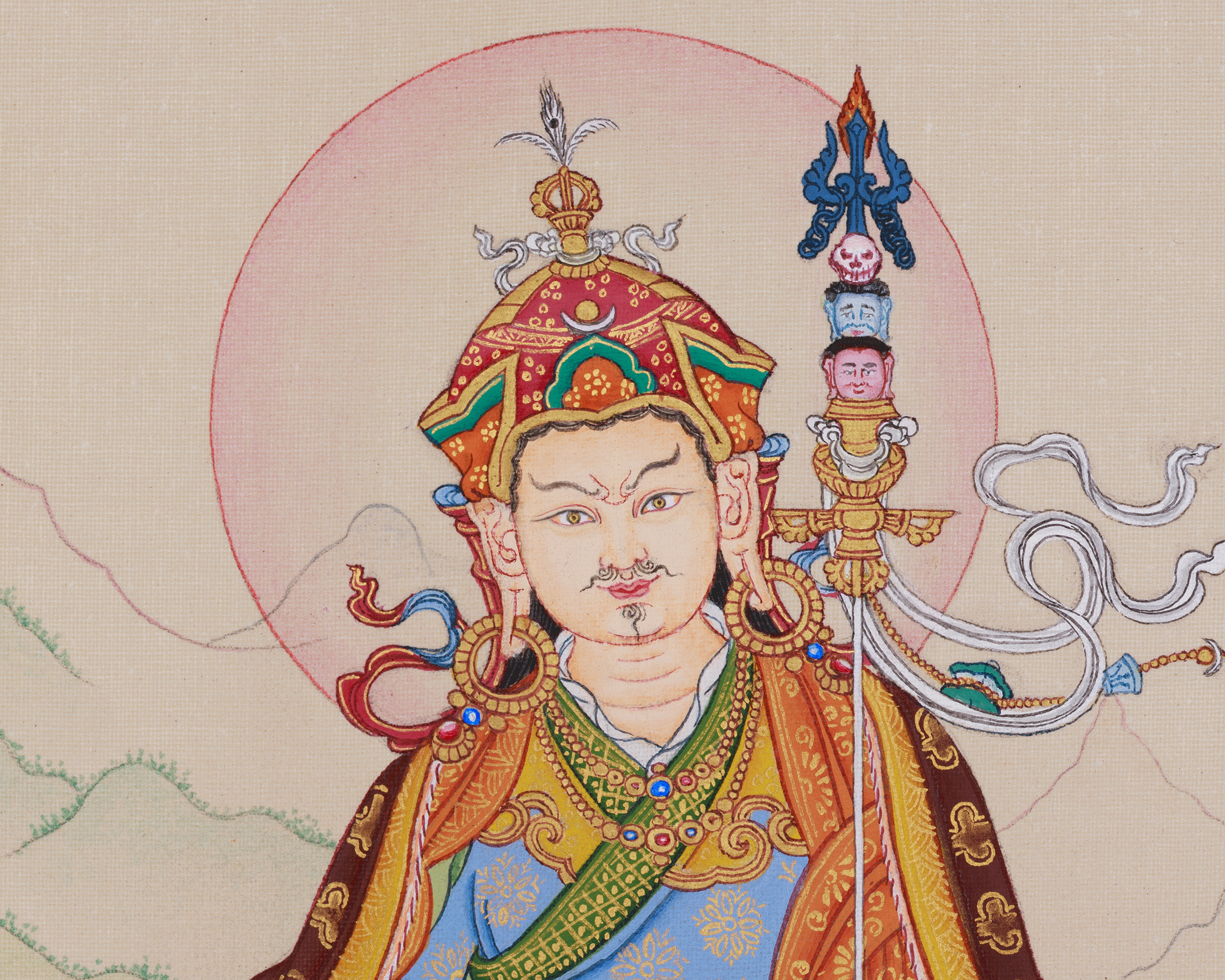 The Teacher of the Dharma, Guru Rinpoche | Padmasambhava Art | Wisdom and Protection