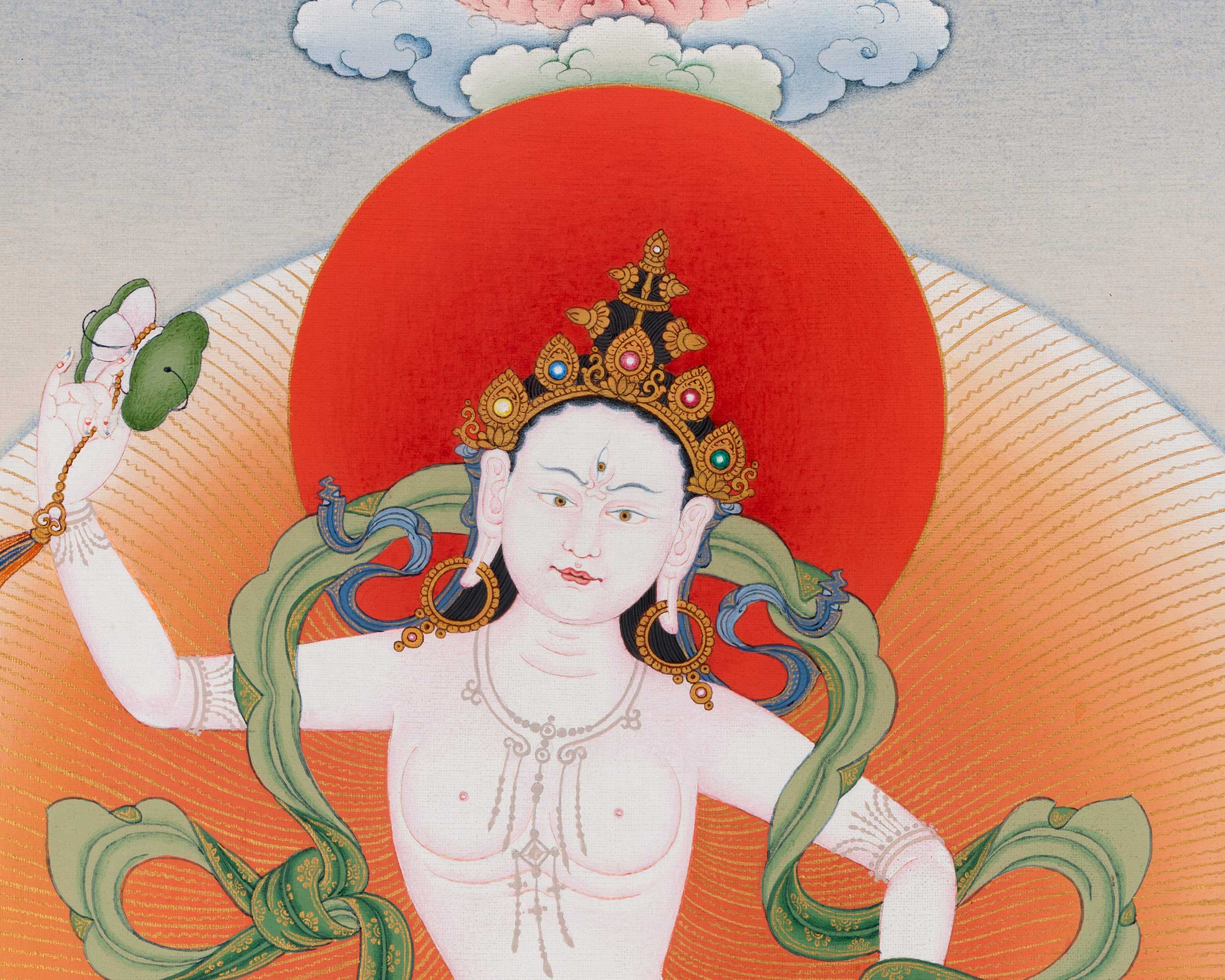 Machig Labdron Thangka Print | Great Tibetan Yogini | Digital Print