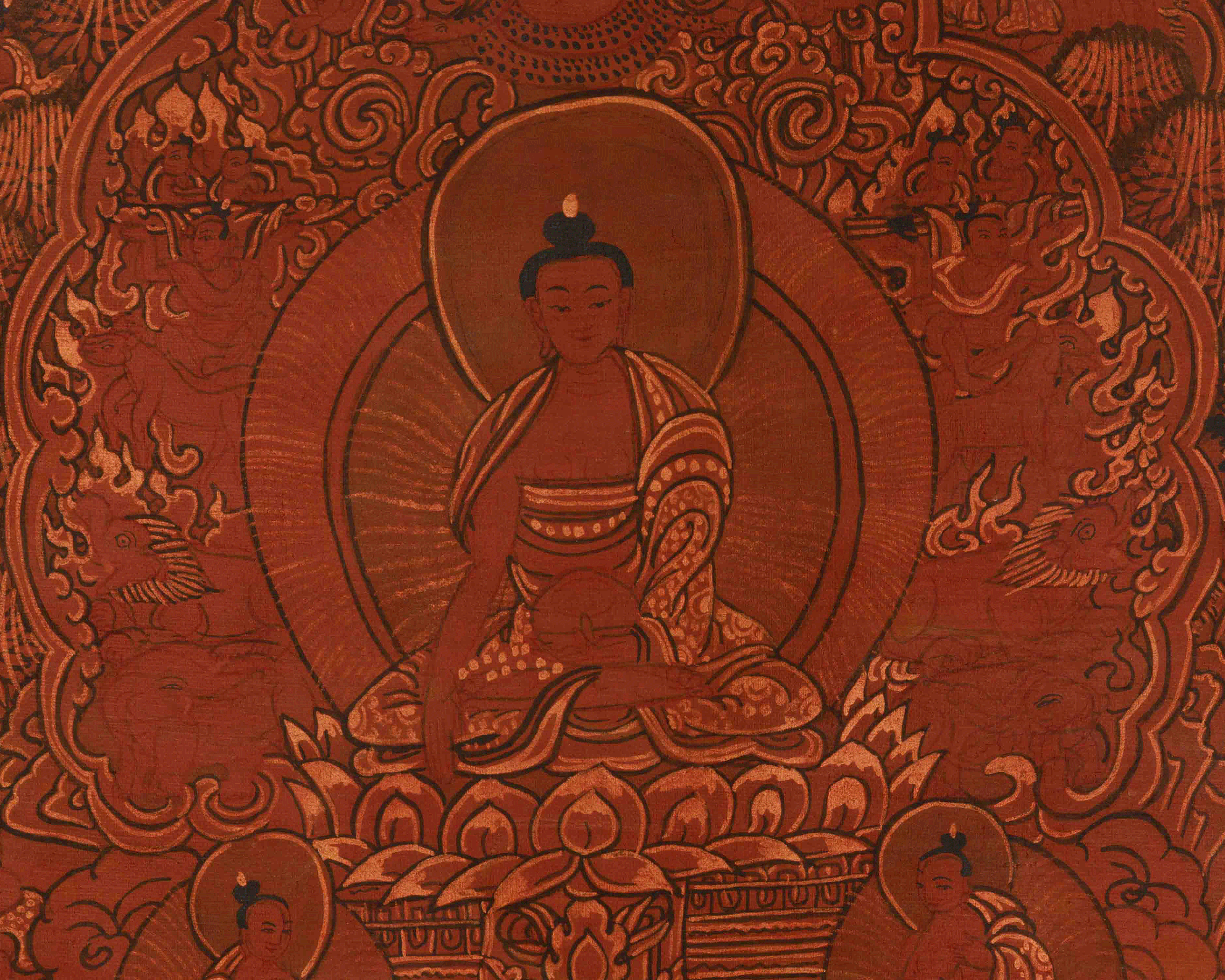 Buddha Life Story Tibetan Thangka | Shakyamuni Buddha’s Enlightened Path