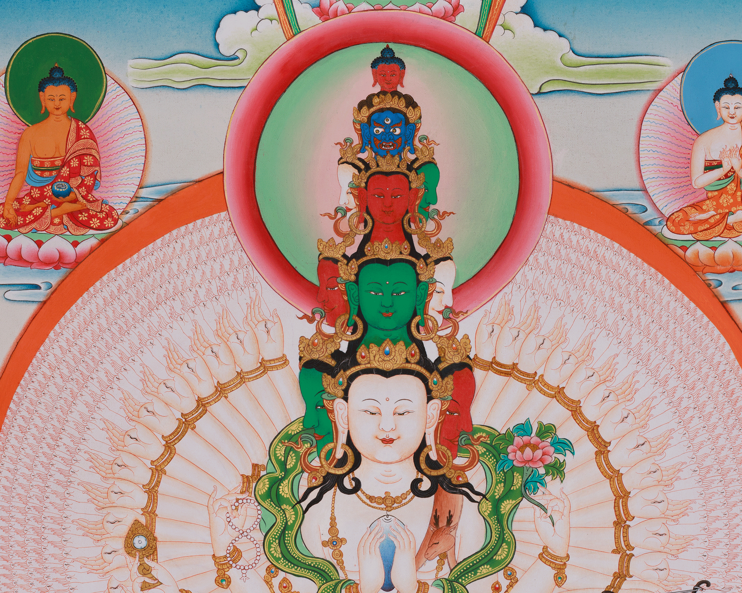 1000 Armed Chenrezig Sacred Artwork | Avalokiteshvara Compassion Deity