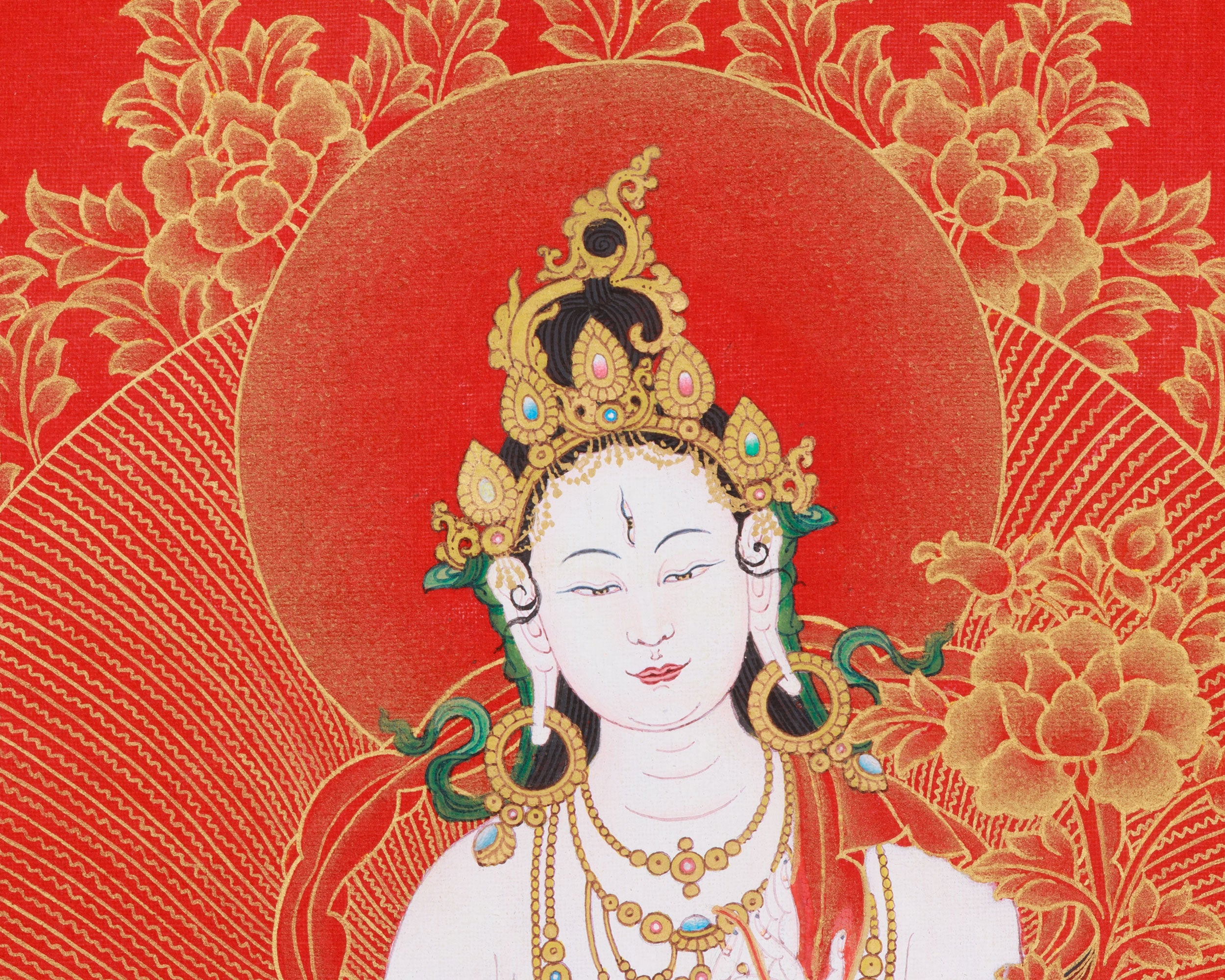 Tibetan Healing Goddess White Tara | The Seven-Eyed Protector of Compassion
