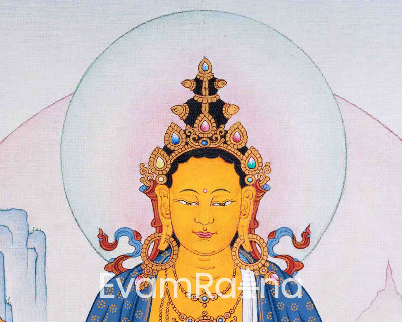 Practice of Prajnaparamita in Buddhism | Traditional Yum Chenmo Thangka | Wall Decorative Art