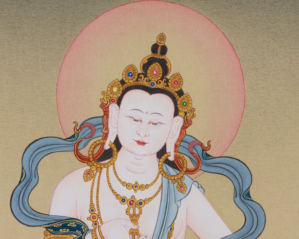 Vajrasattva Spiritual Thangka | The Embodiment of Purity
