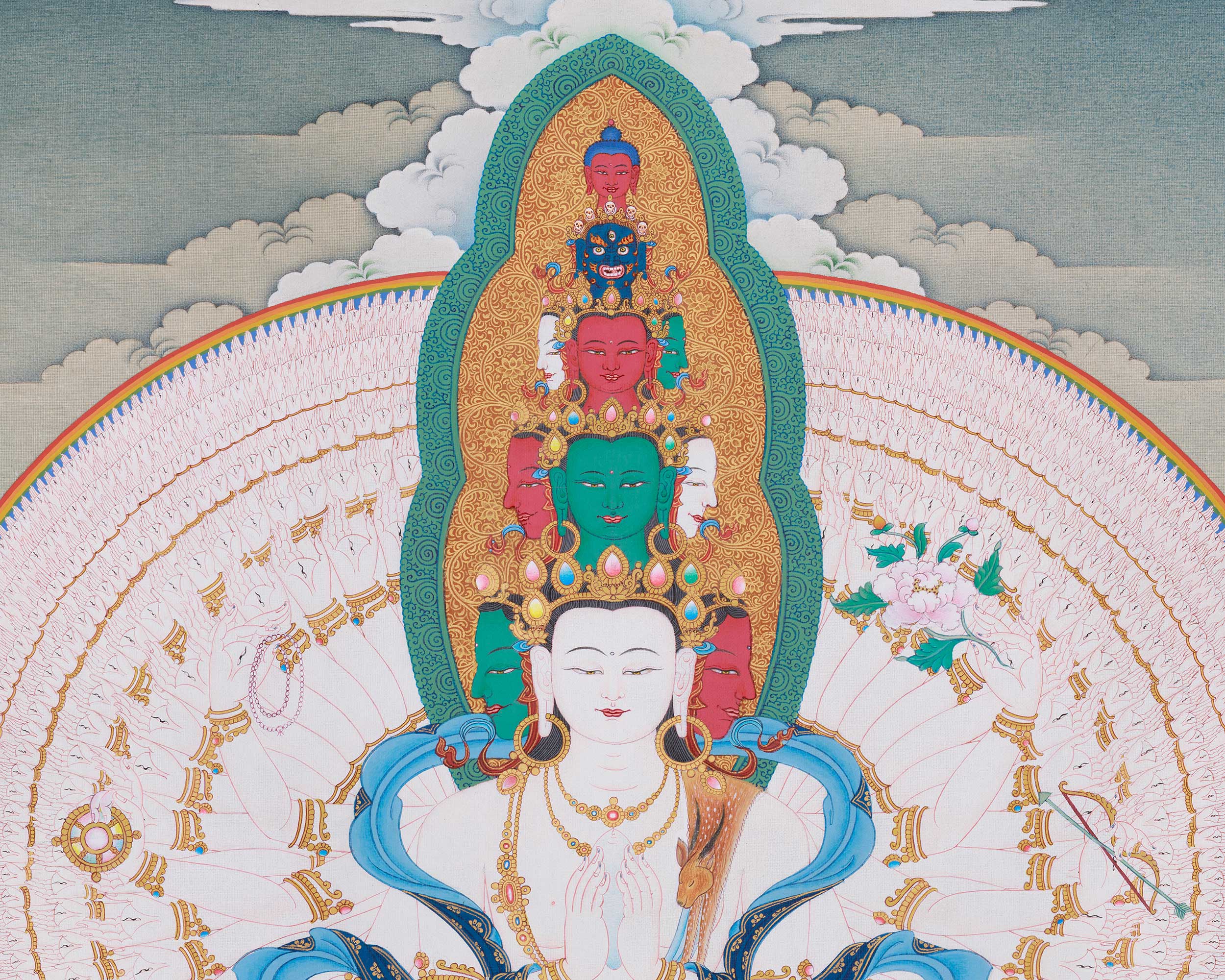 Divine 1000 Armed Avalokiteshvara Art | The Embodiment of Infinite Compassion and Enlightenment
