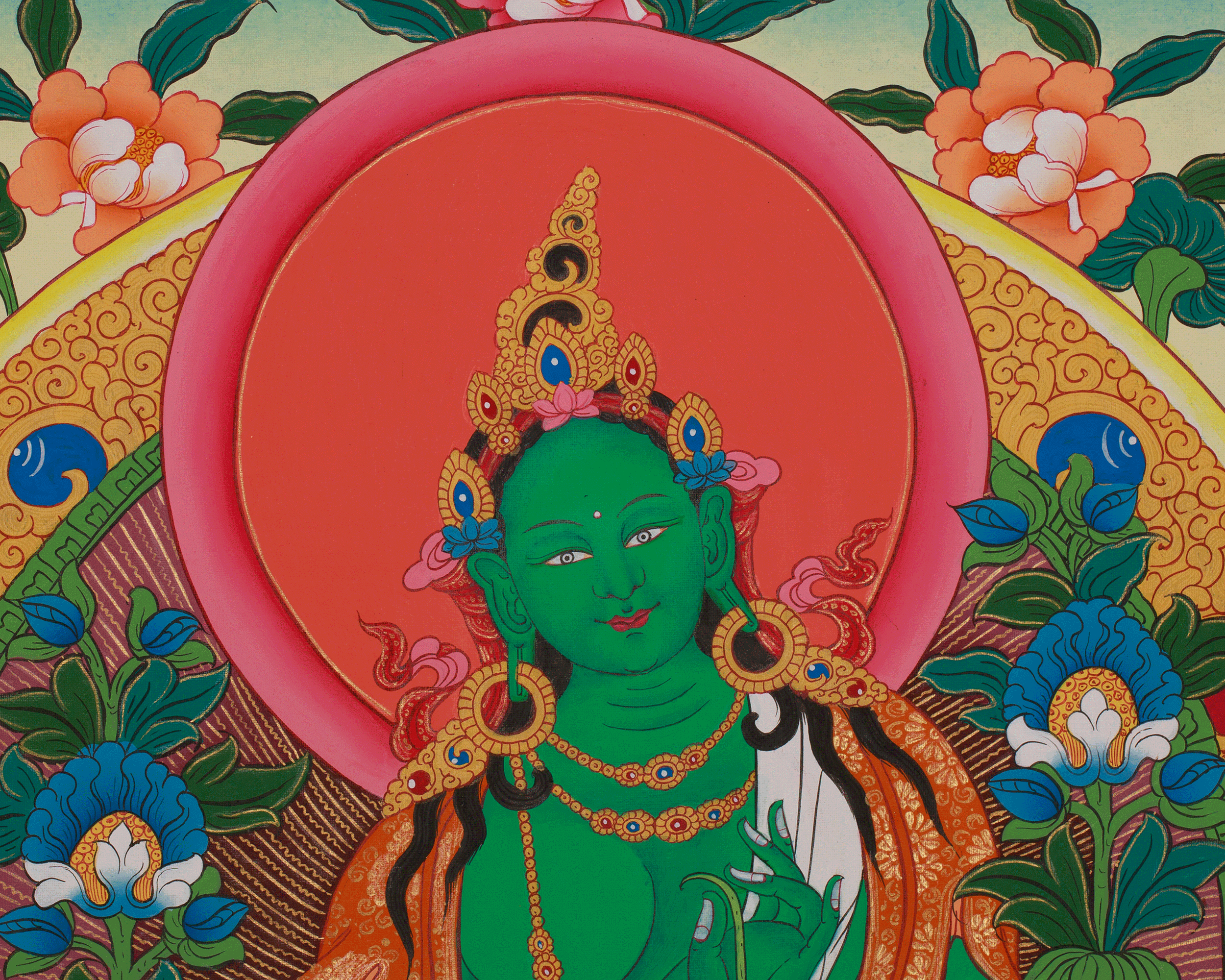 Buddhist Green Tara Art | Shyama Tara | Protection Deity