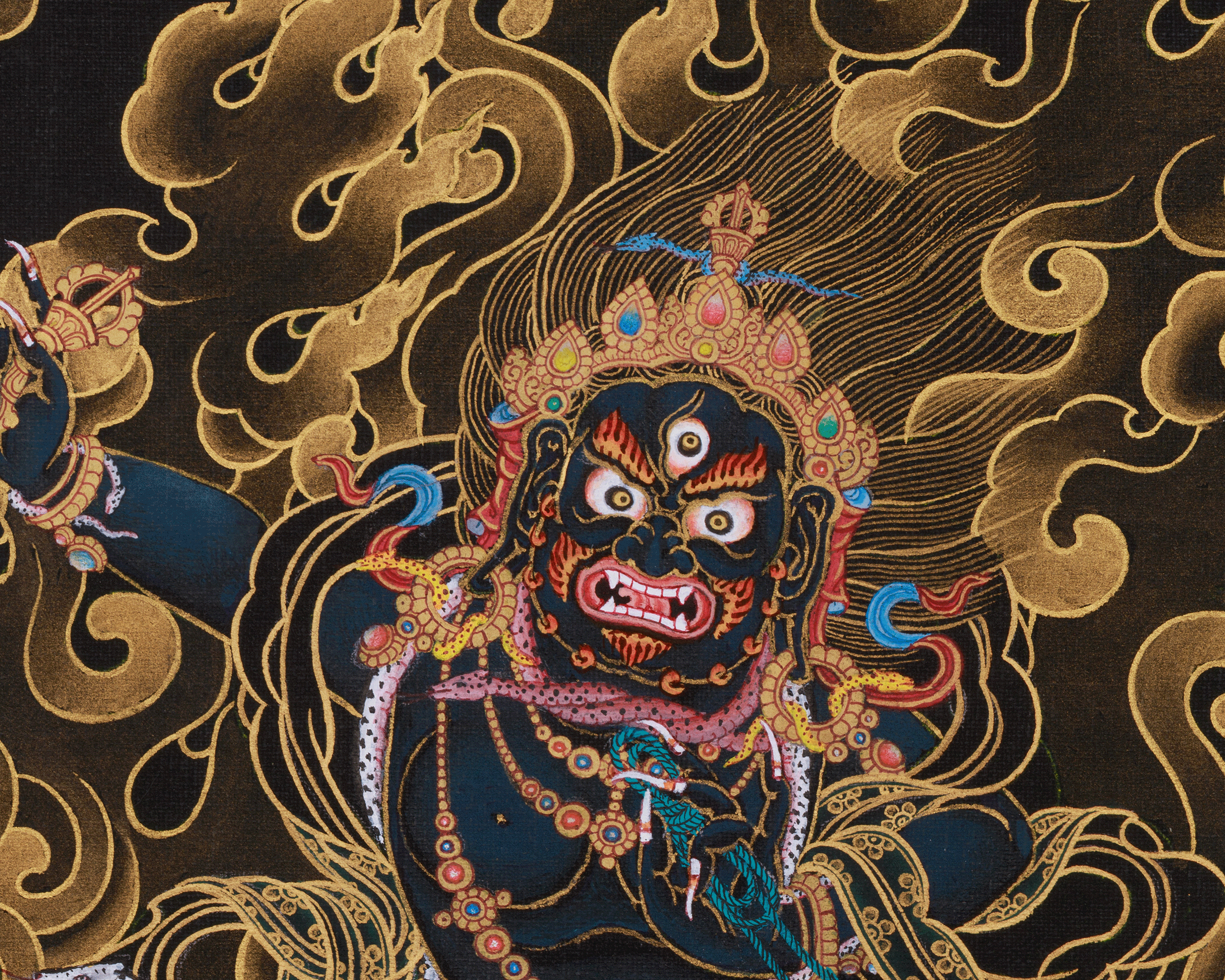 Thangka of Vajrapani | The Fierce Bodhisattva of Protection