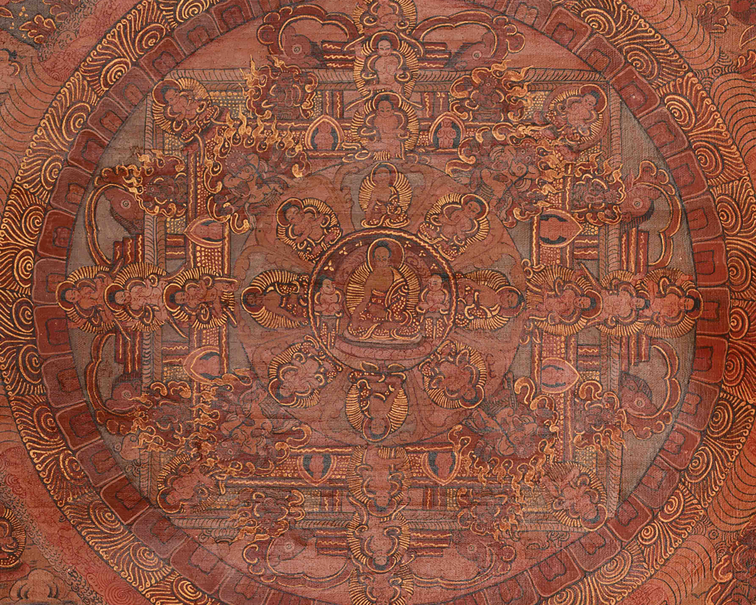 Divine Buddha Mandala Thangka | Symbol Of Enlightenment And Inner Peace | Meditation & Spiritual Altar