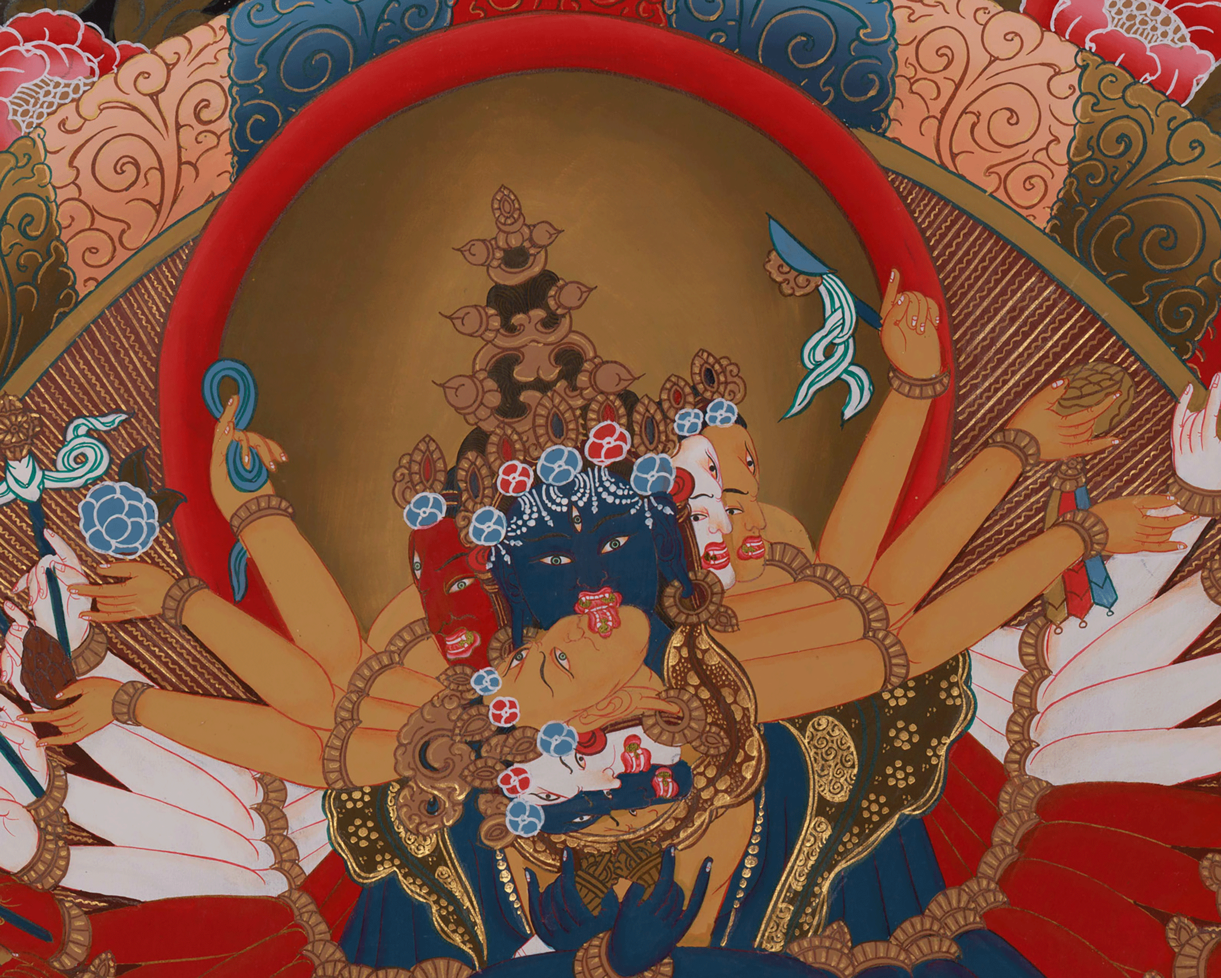 Divine Thangka Of Chakrasamvara | Journey into Spiritual Enlightenment | Meditation Altar