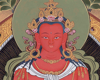 Buddha Amitayus Painted Thangka | Handmade Thangka Painting