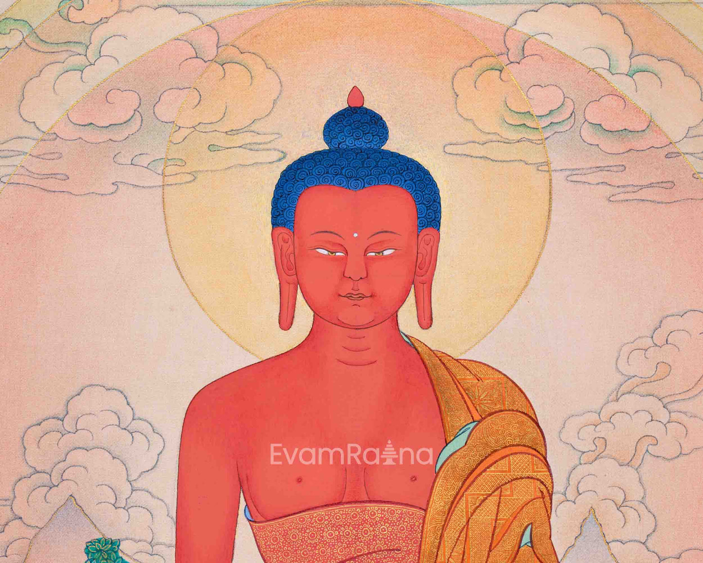 Hand Painted Amitabha Buddha Thangka | A Symbol Of Purity And Enlightenment | Traditional Tibetan Buddhism Art