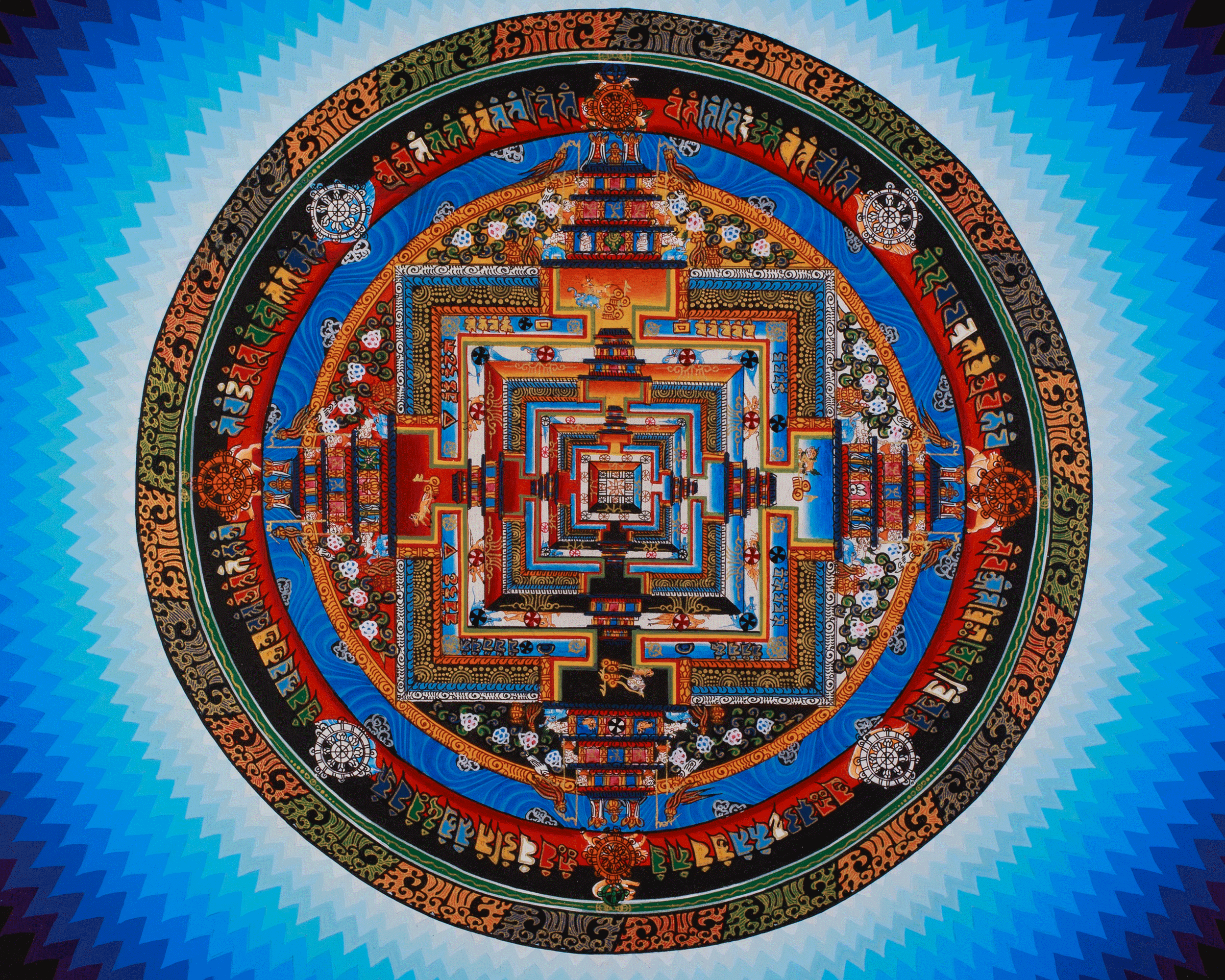 Kalachakra Mandala Meditation Art | Buddhist Wall Hanging Art