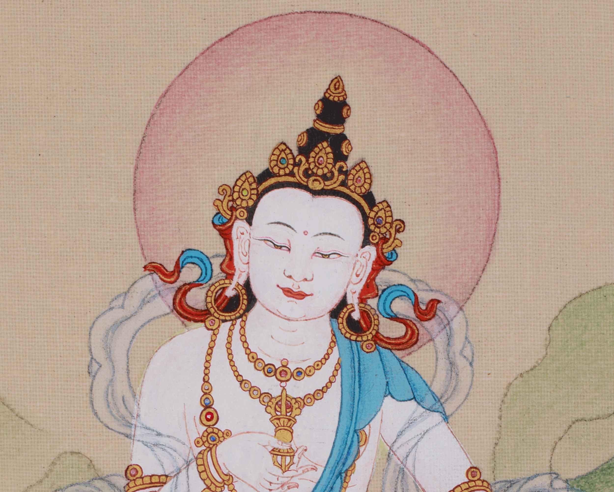 Sacred Thangka of Vajrasattva | Purification Deity Buddhist Art