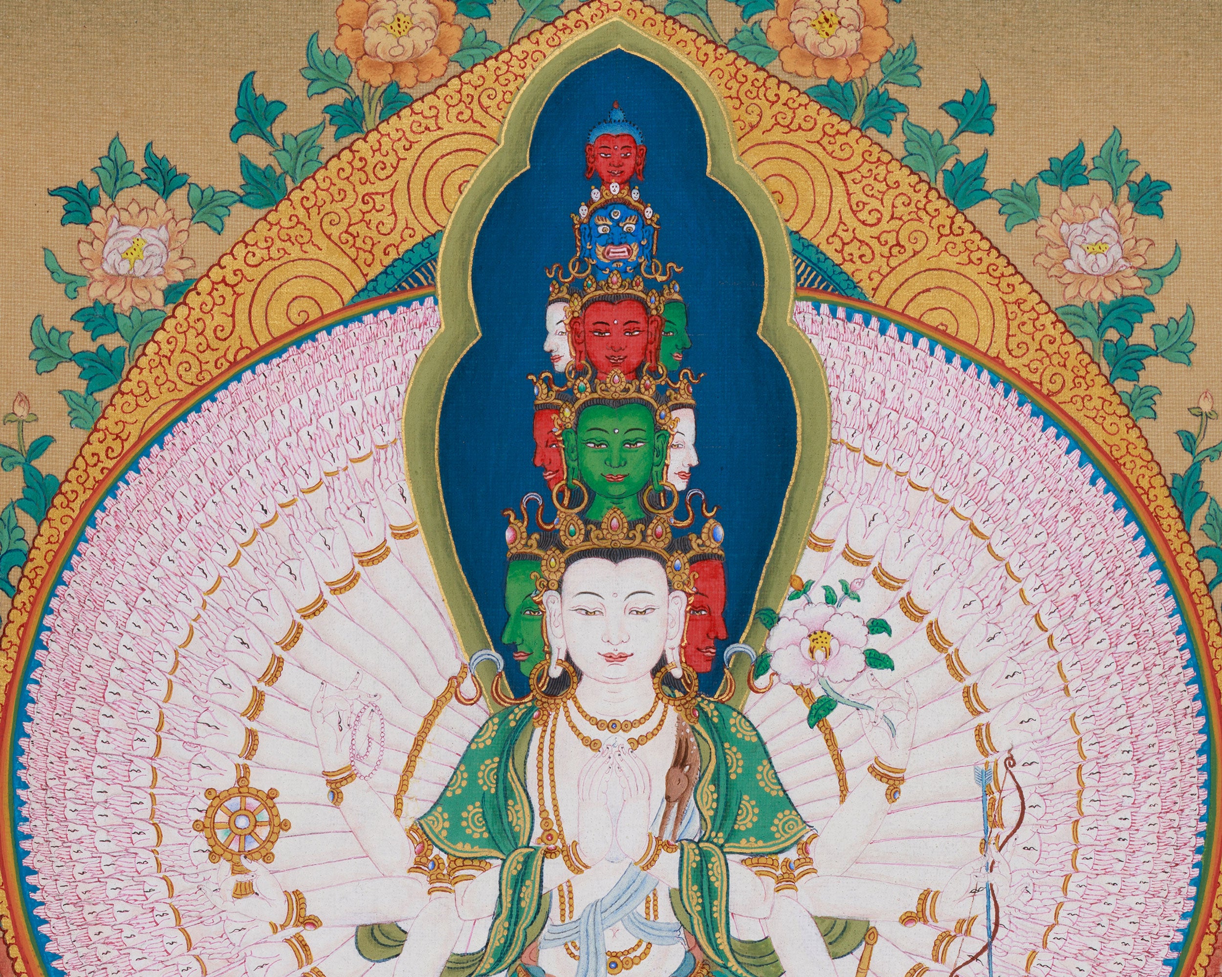 1000-Armed Avalokiteshvara Painting | A Divine Representation of Infinite Compassion and Protection