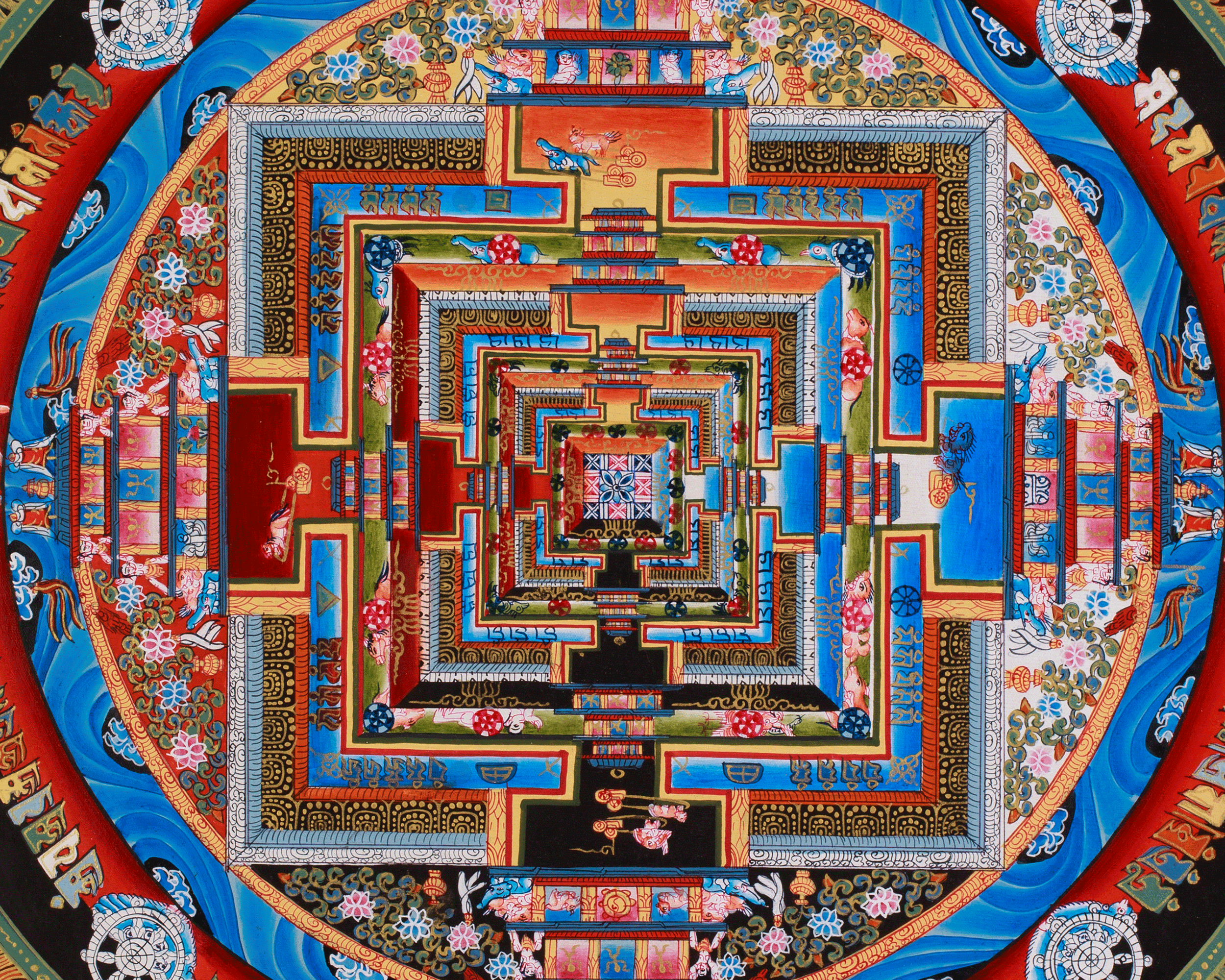 Kalachakra Mandala Thangka Art | Symbolizing Time and Universal Balance