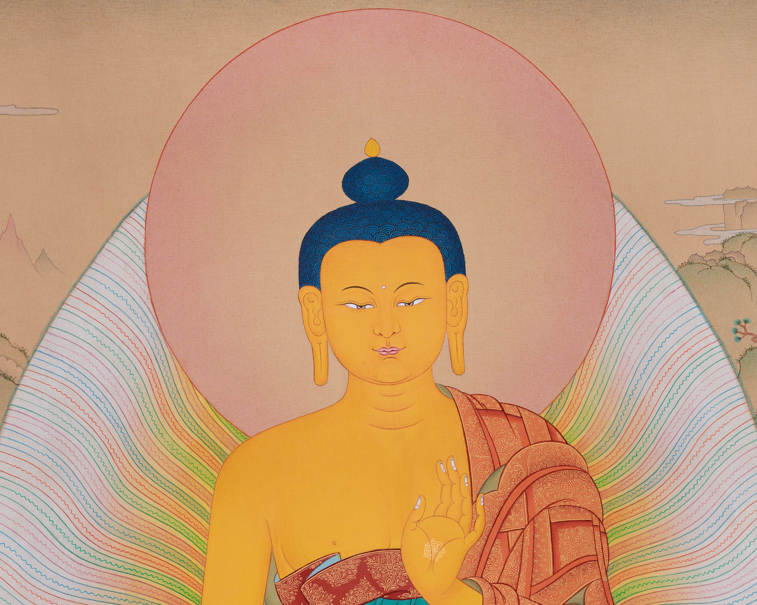Standing Siddhartha Gautama Thangka | Founder of Buddhism