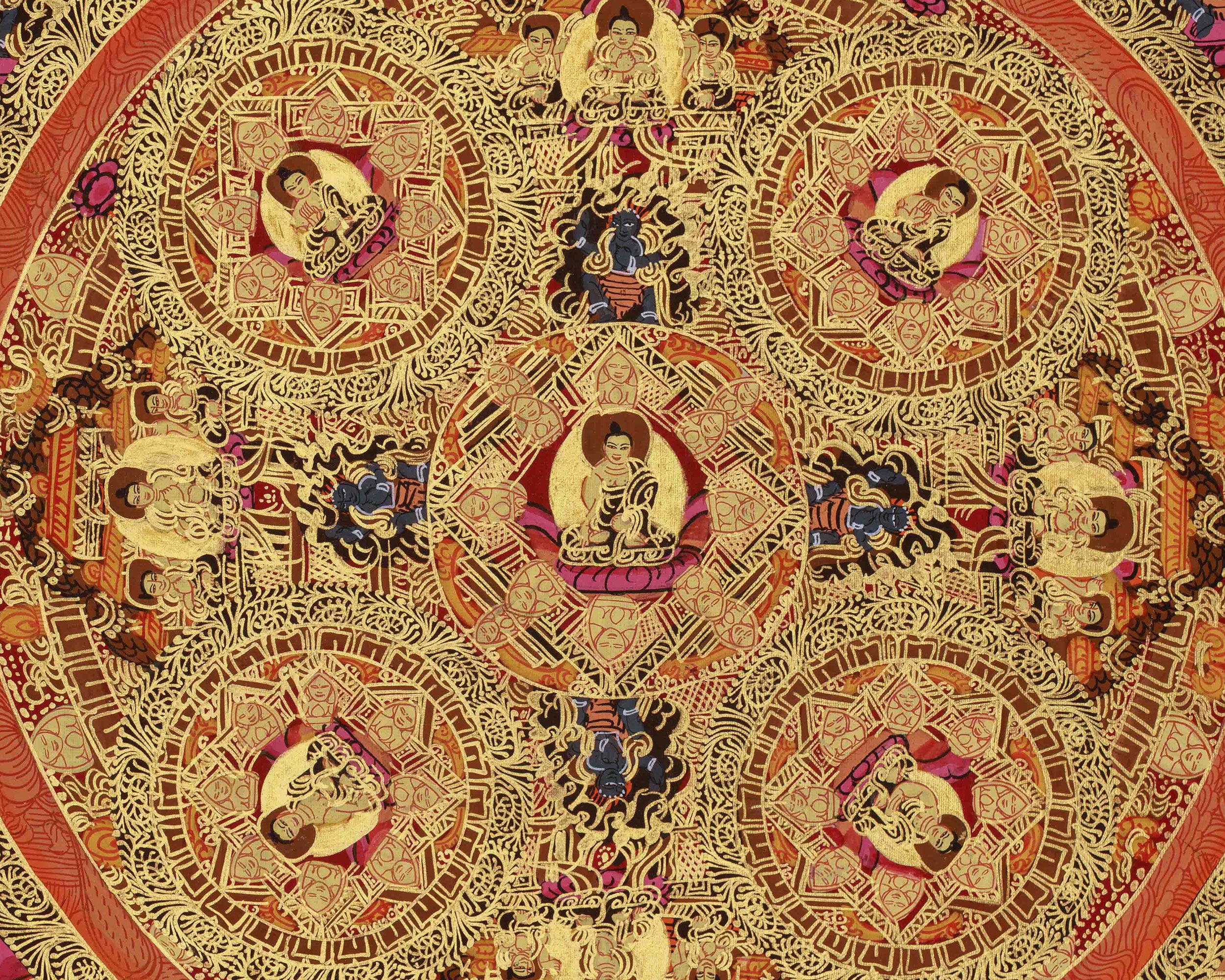 Himalayan Buddha Mandala | Spiritual Awakening Artwork | Buddhist Symbolism