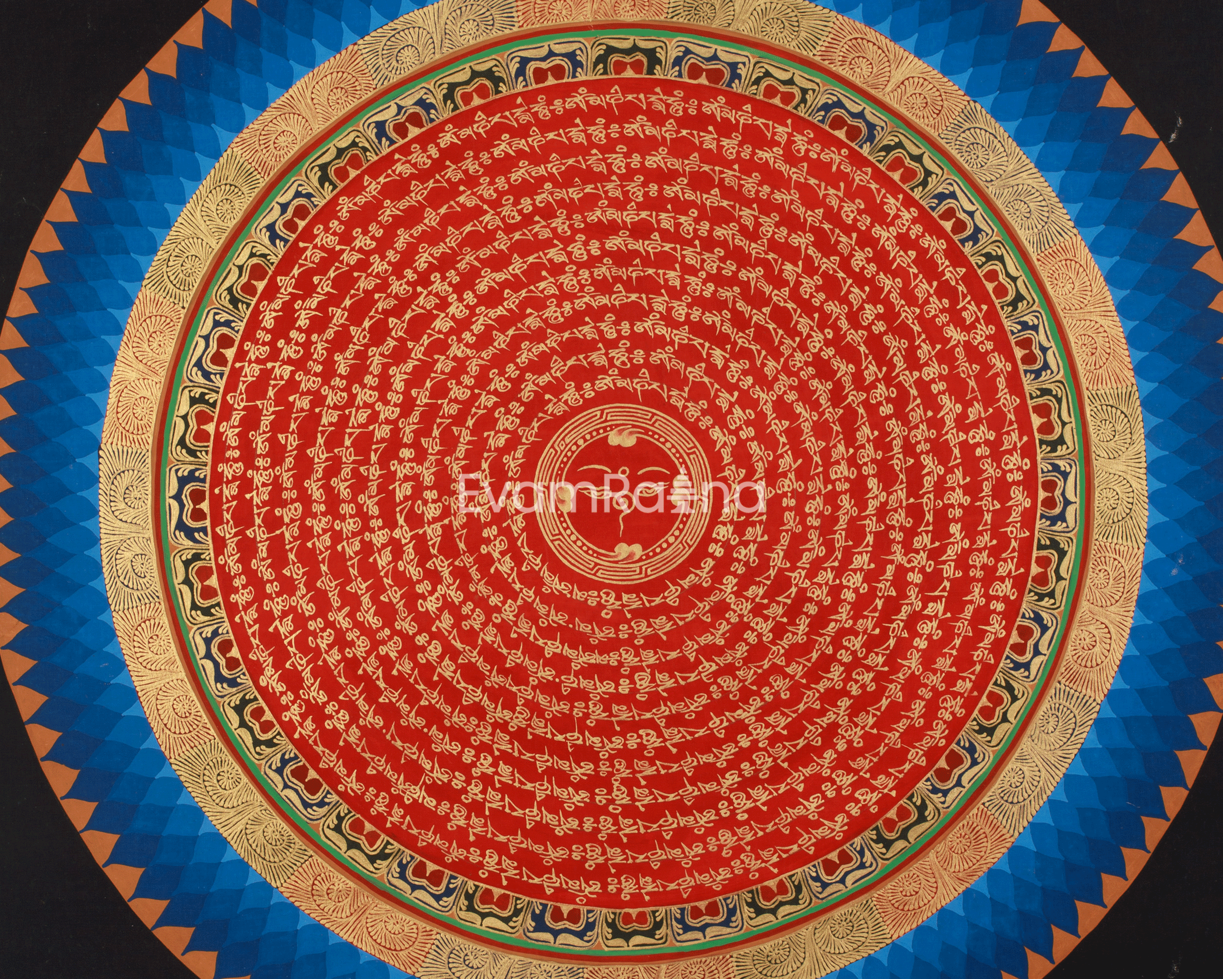 Traditional Thangka of Mantra Mandala | A Masterpiece of Sacred Artwork