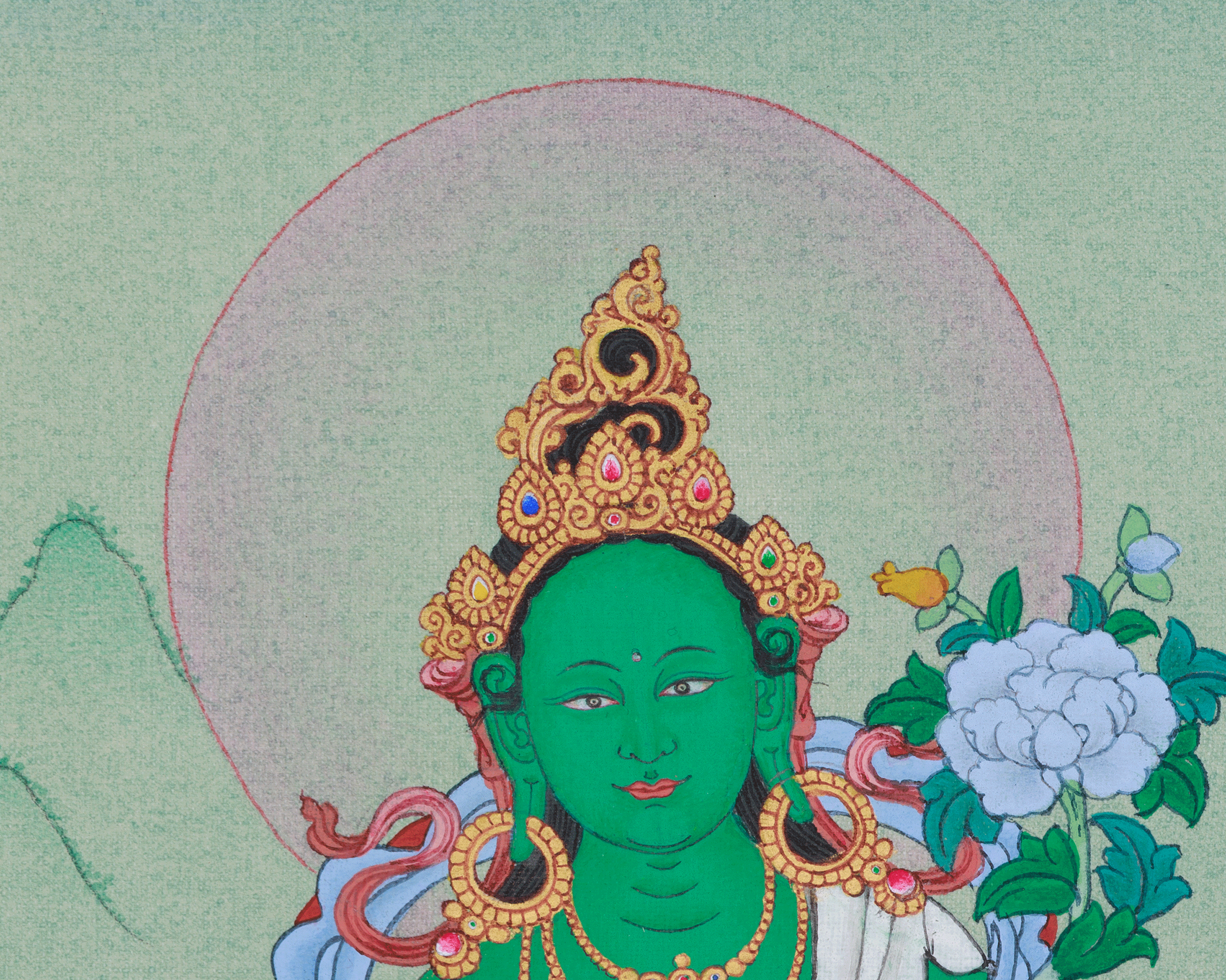 Original Thangka of Supreme Mother Jetsun Dolma | Goddess of Compassion and Protection
