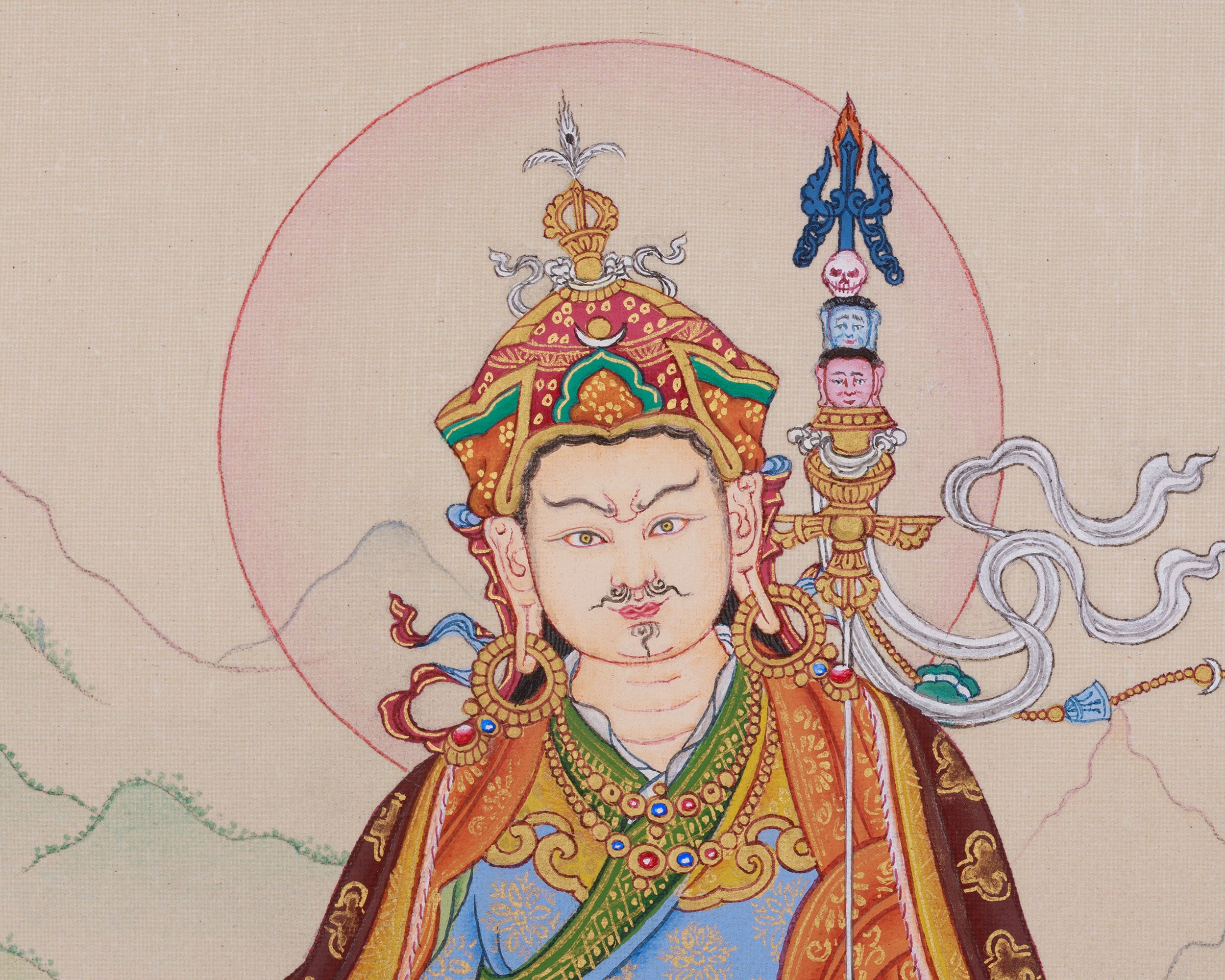 Himalayan Thangka of Guru Rinpoche | Spiritual Teacher