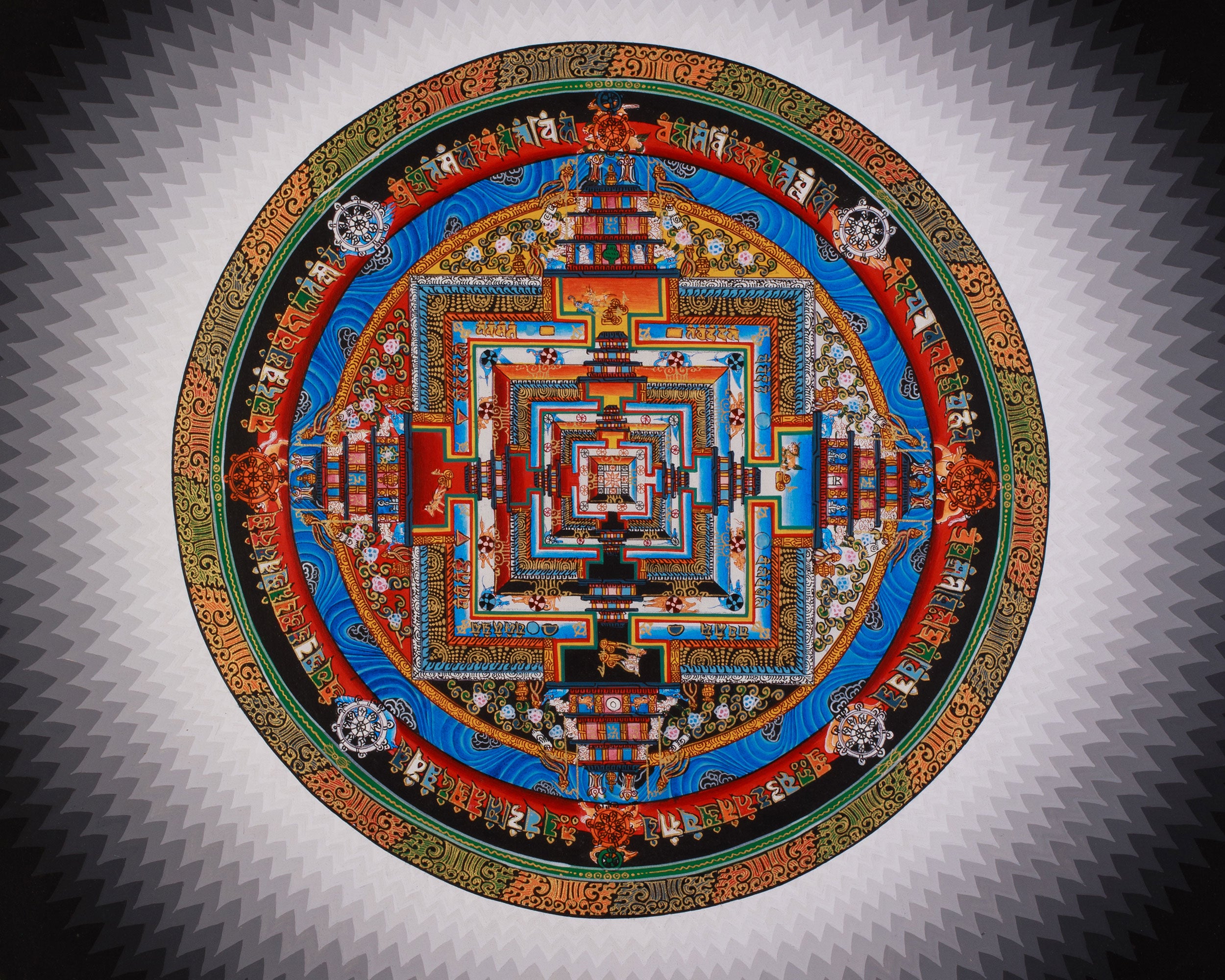 Kalachakra Mandala Spiritual Art | Sacred Tibetan Buddhist Meditation Artwork