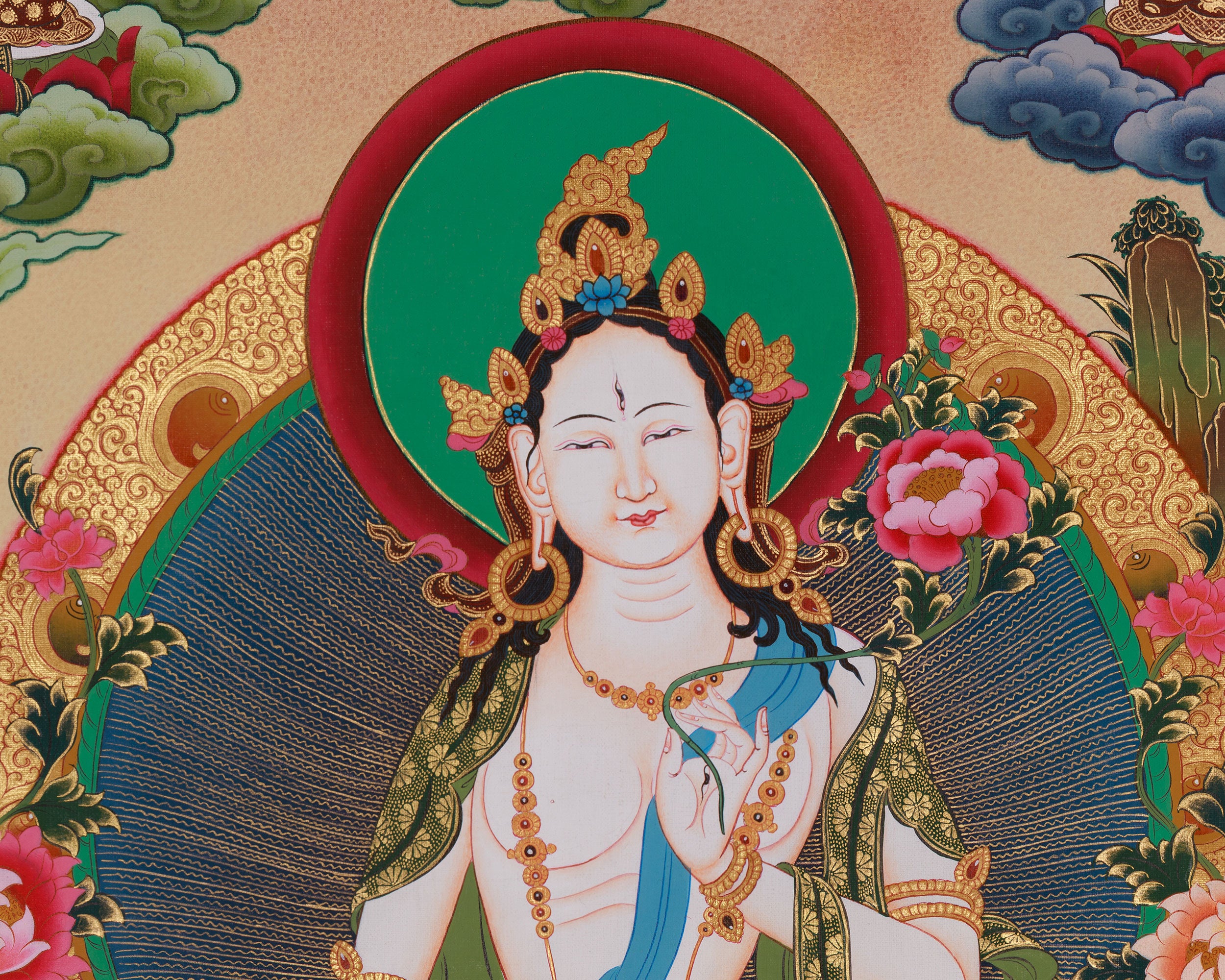 White Tara Spiritual Art | Sita Tara | Healing Deity | Female Buddha